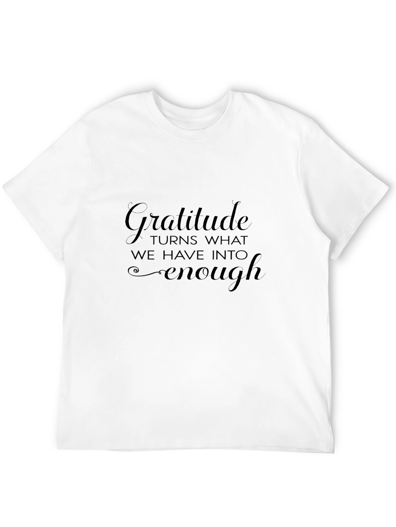 Black Gratitude Graphic Tee - Inspirational Quote Shirt view 12