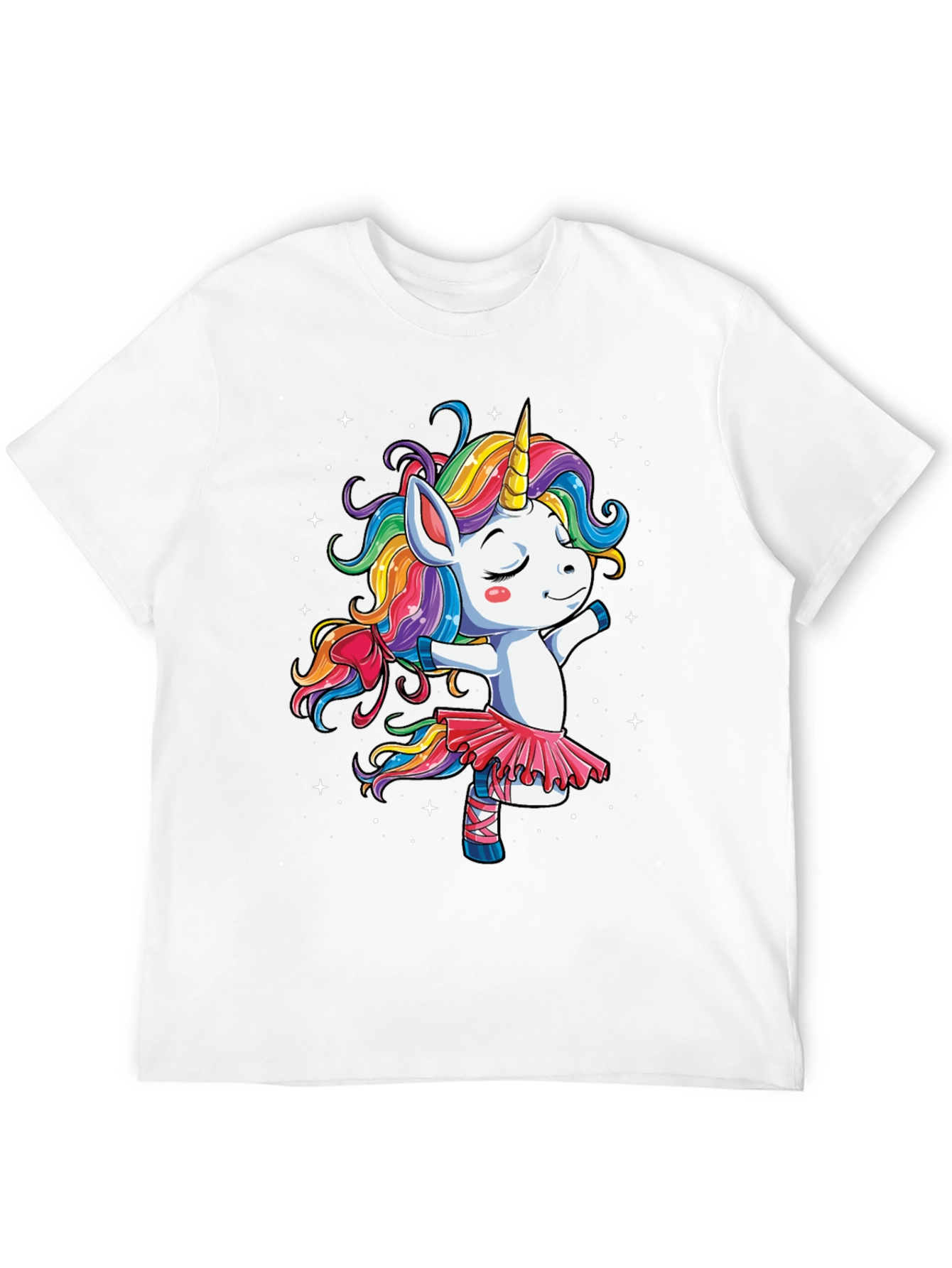 Black Unicorn Ballerina Black T-Shirt view 12