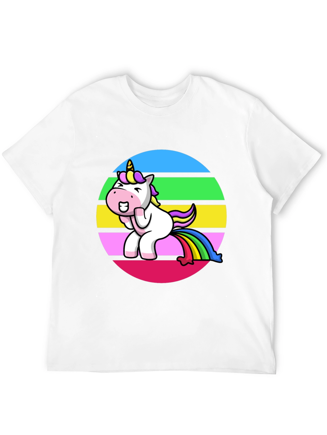 Black Unicorn Rainbow Humor Graphic Tee view 12