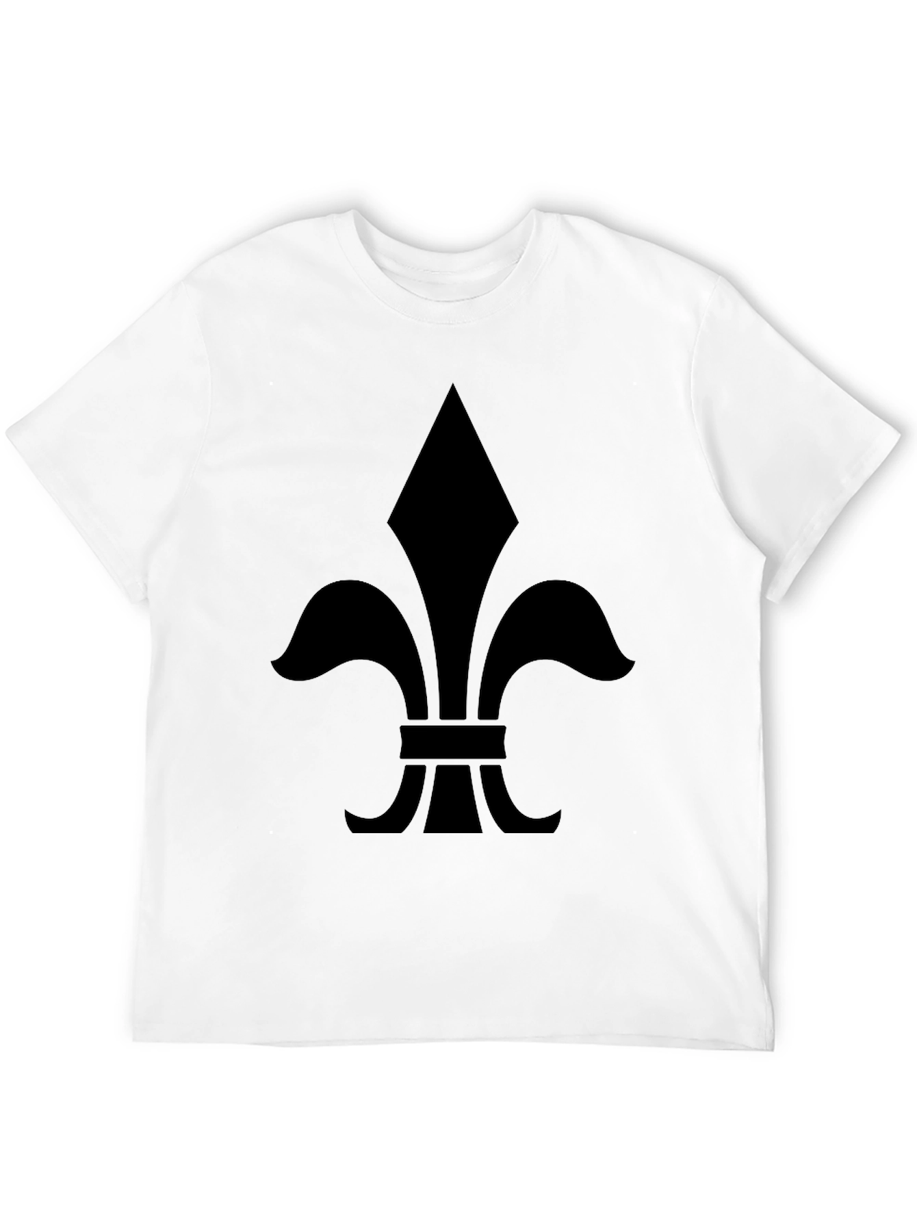 Black Fleur-de-lis Graphic Black T-Shirt view 12
