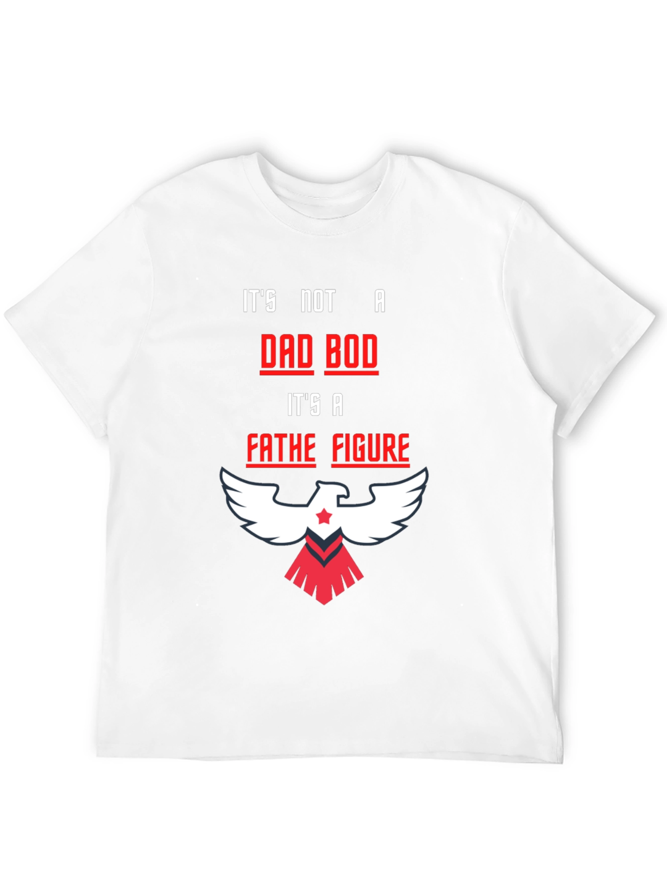 Black Dad Bod Father Figure Graphic T-Shirt - Funny Men's Tee view 12