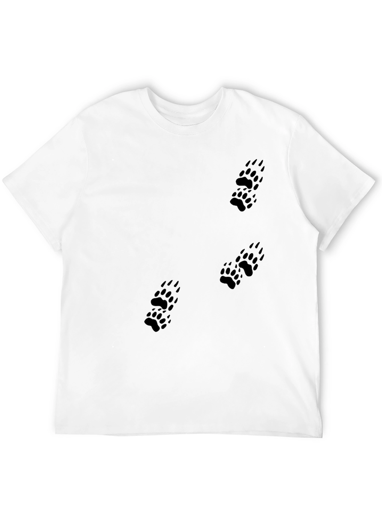 Black Black Bear Paw Print T-Shirt - Men's view 12