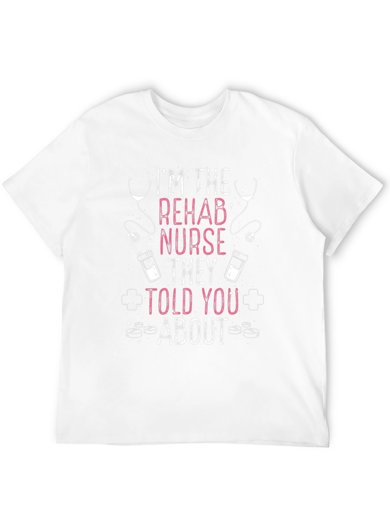 Black Rehab Nurse T-Shirt - Funny Nursing Tee view 12