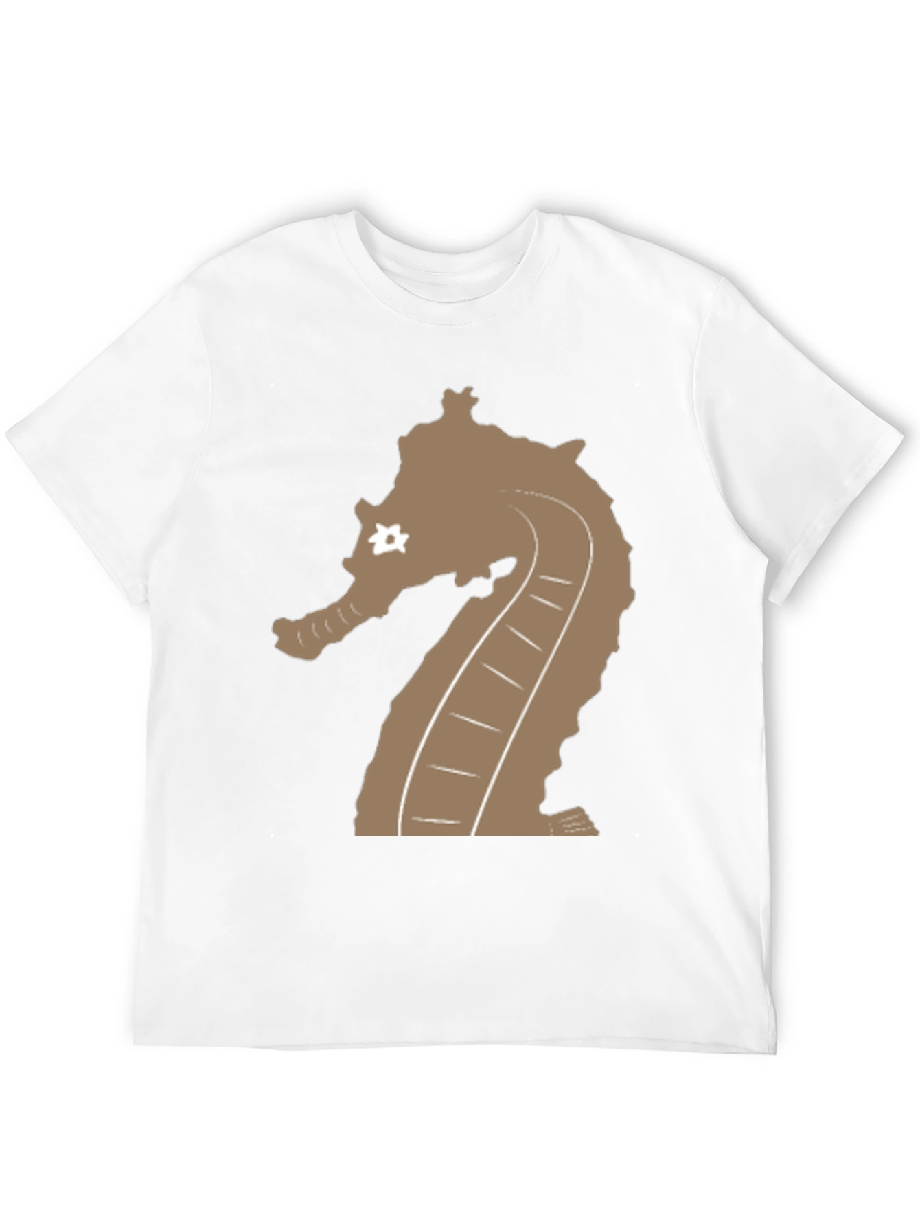Black Black T-Shirt with Seahorse Graphic view 12