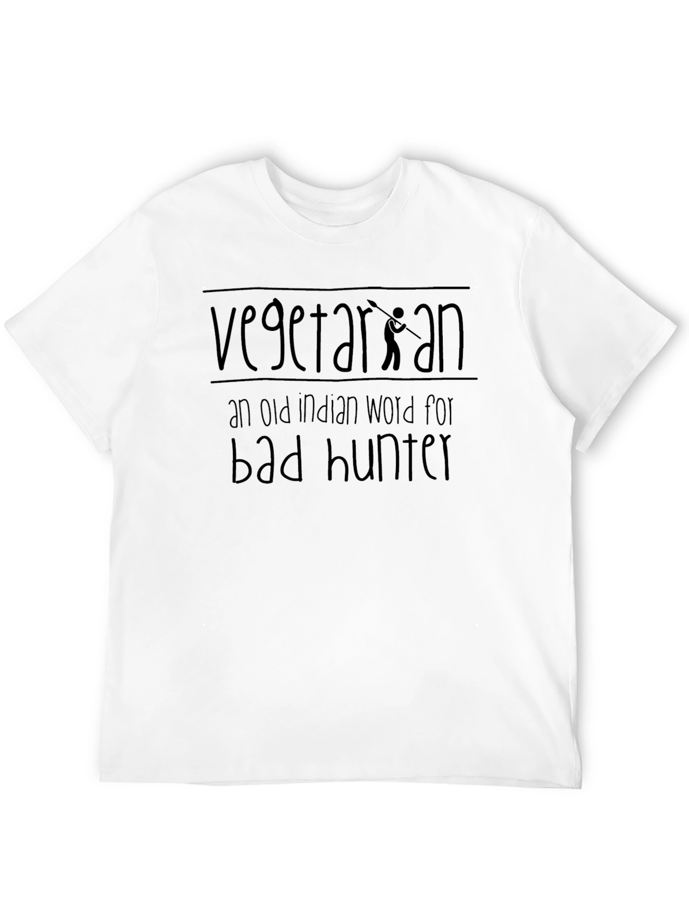 Black Vegetarian Funny T-Shirt | Bad Hunter Graphic Tee view 12