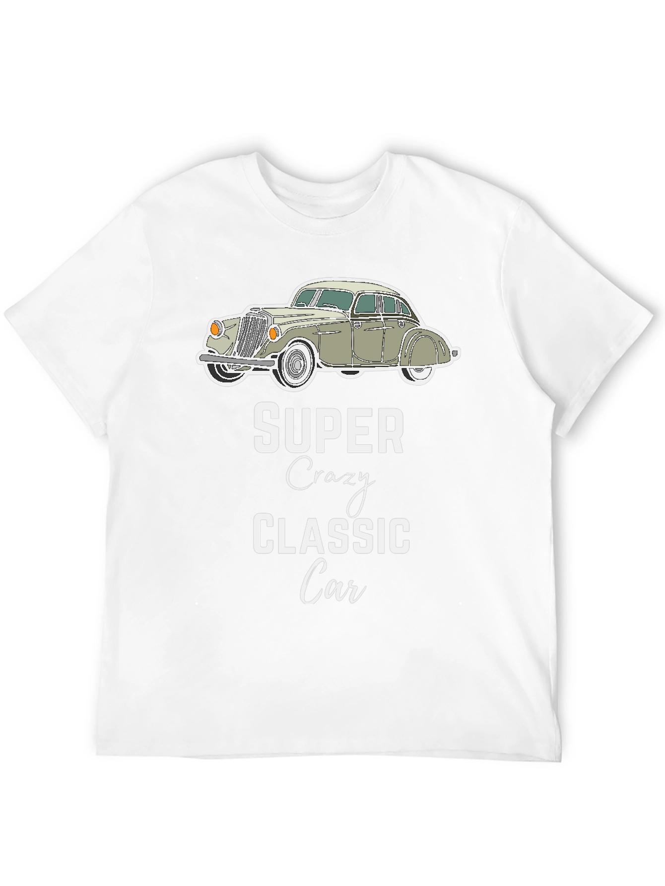 Black Super Crazy Classic Car T-Shirt view 12