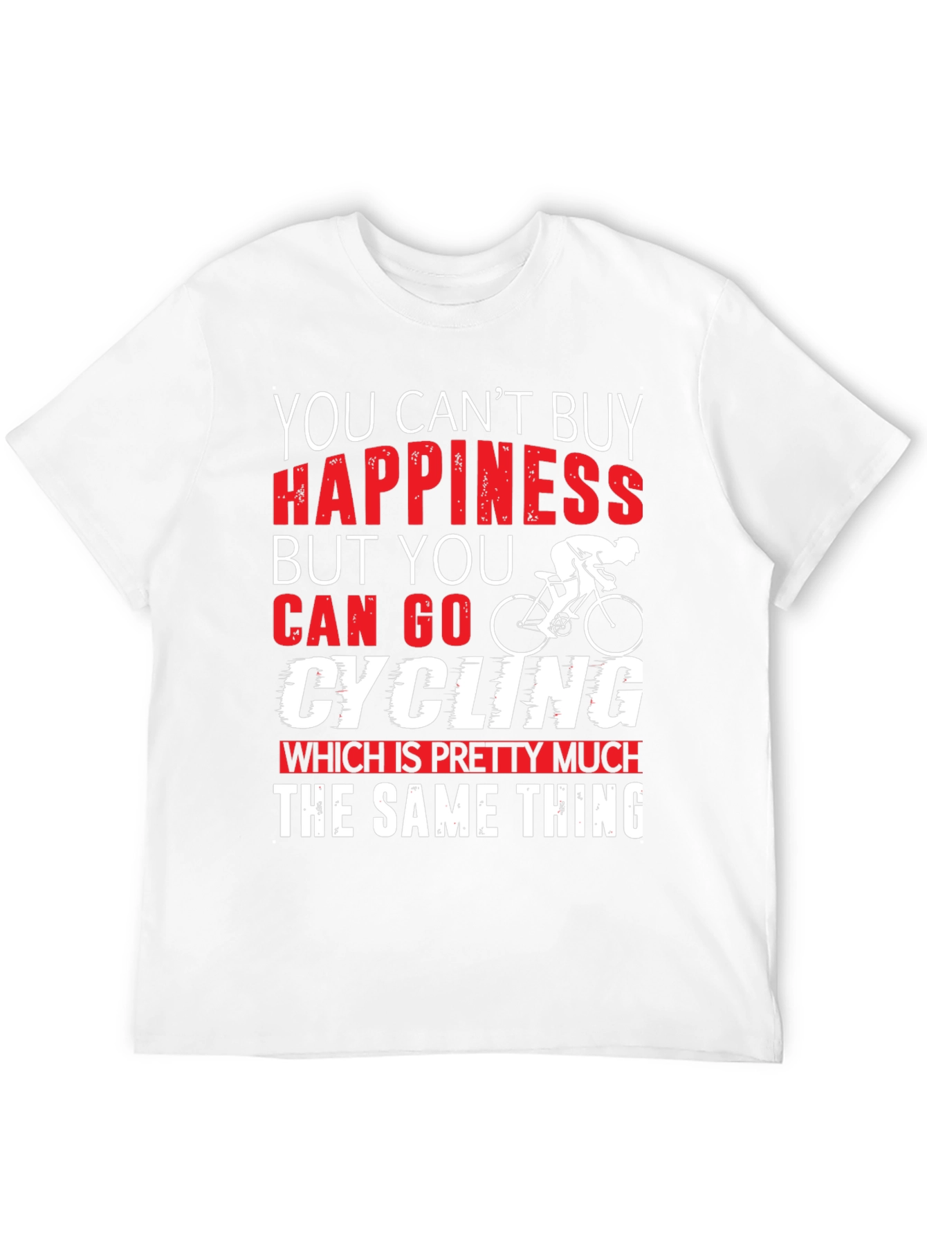 Black Cycling Happiness T-Shirt | Bike Lover Gift view 12