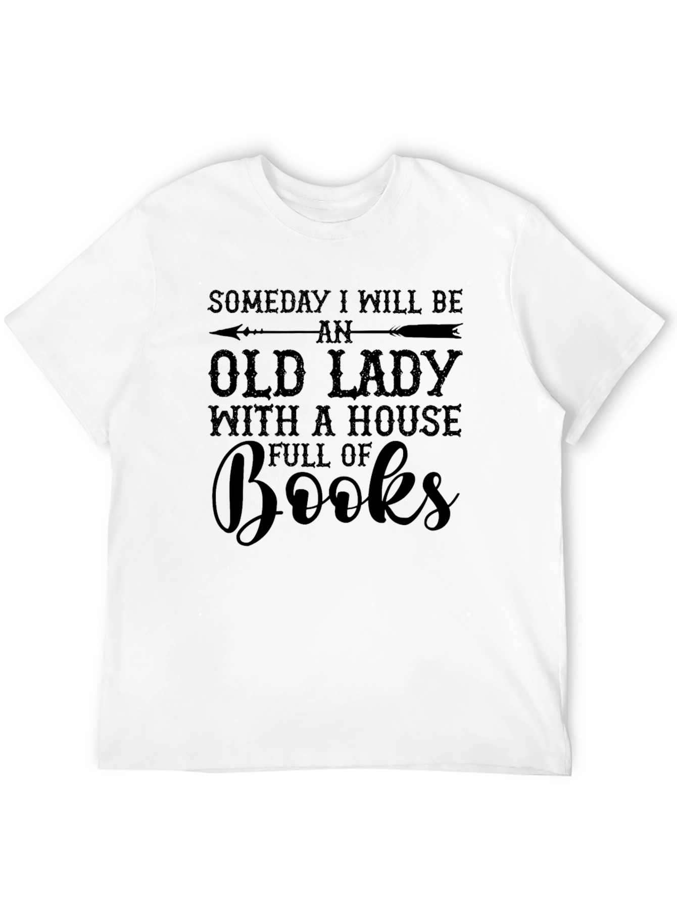 Black Someday Old Lady Books T-Shirt, Book Lover Tee view 12