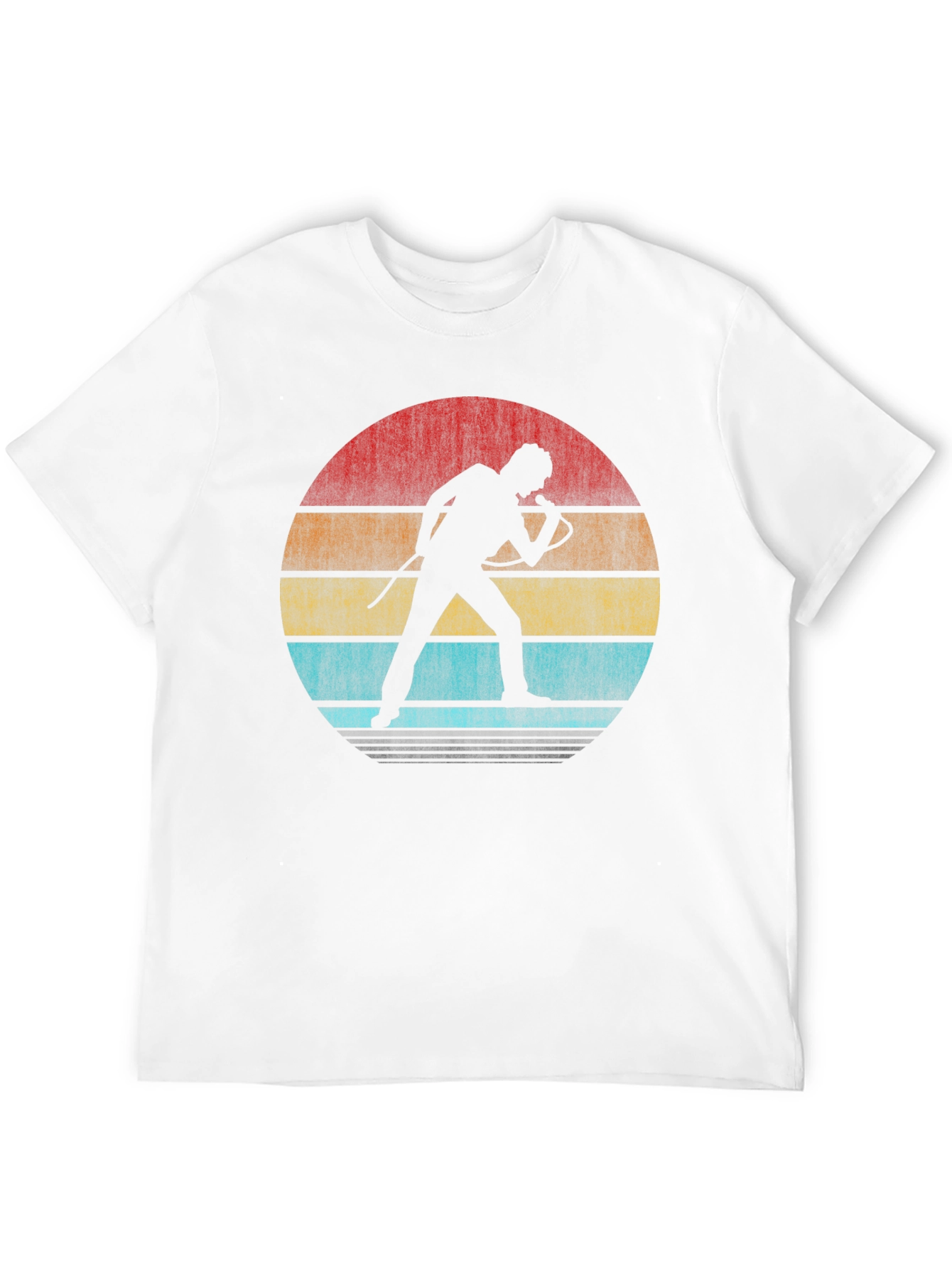 Black Retro Singer Silhouette Graphic T-Shirt view 12