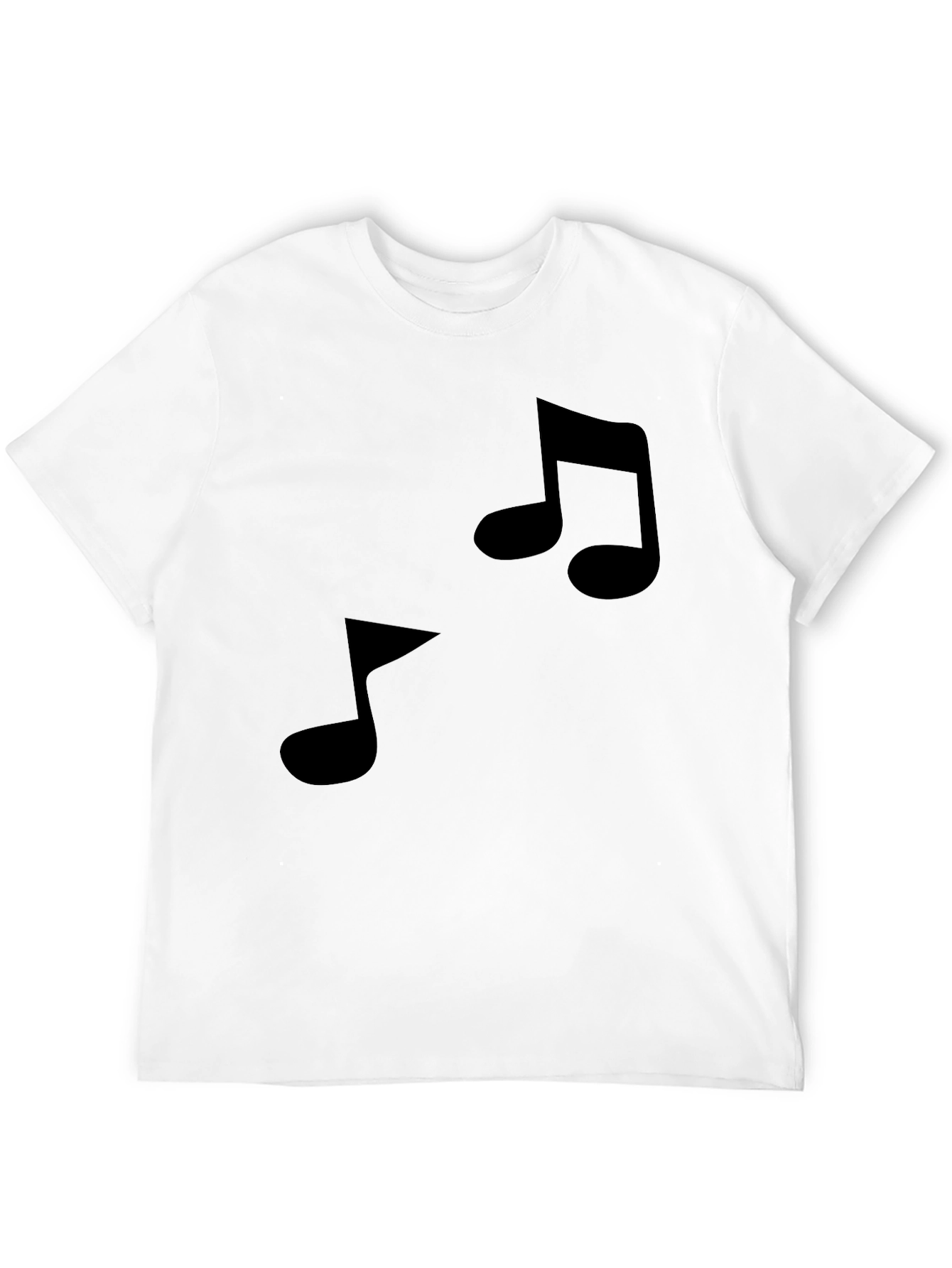 Black Musical Note Graphic Tee - Black Cotton Comfort view 12