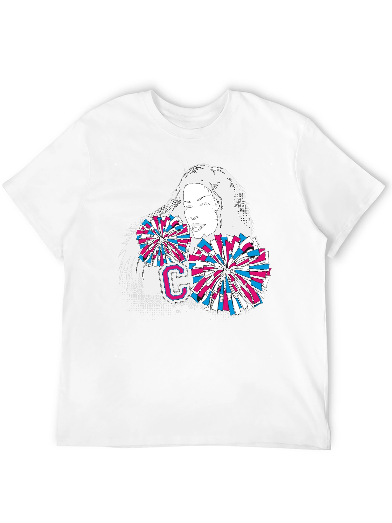 Black Cheerleader Graphic T-Shirt - Stylish Cotton Tee view 12