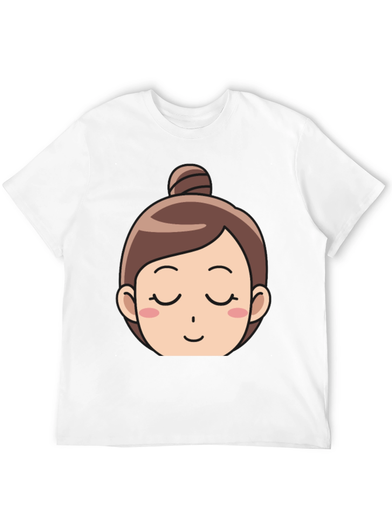 Black Cartoon Girl Face T-Shirt view 12