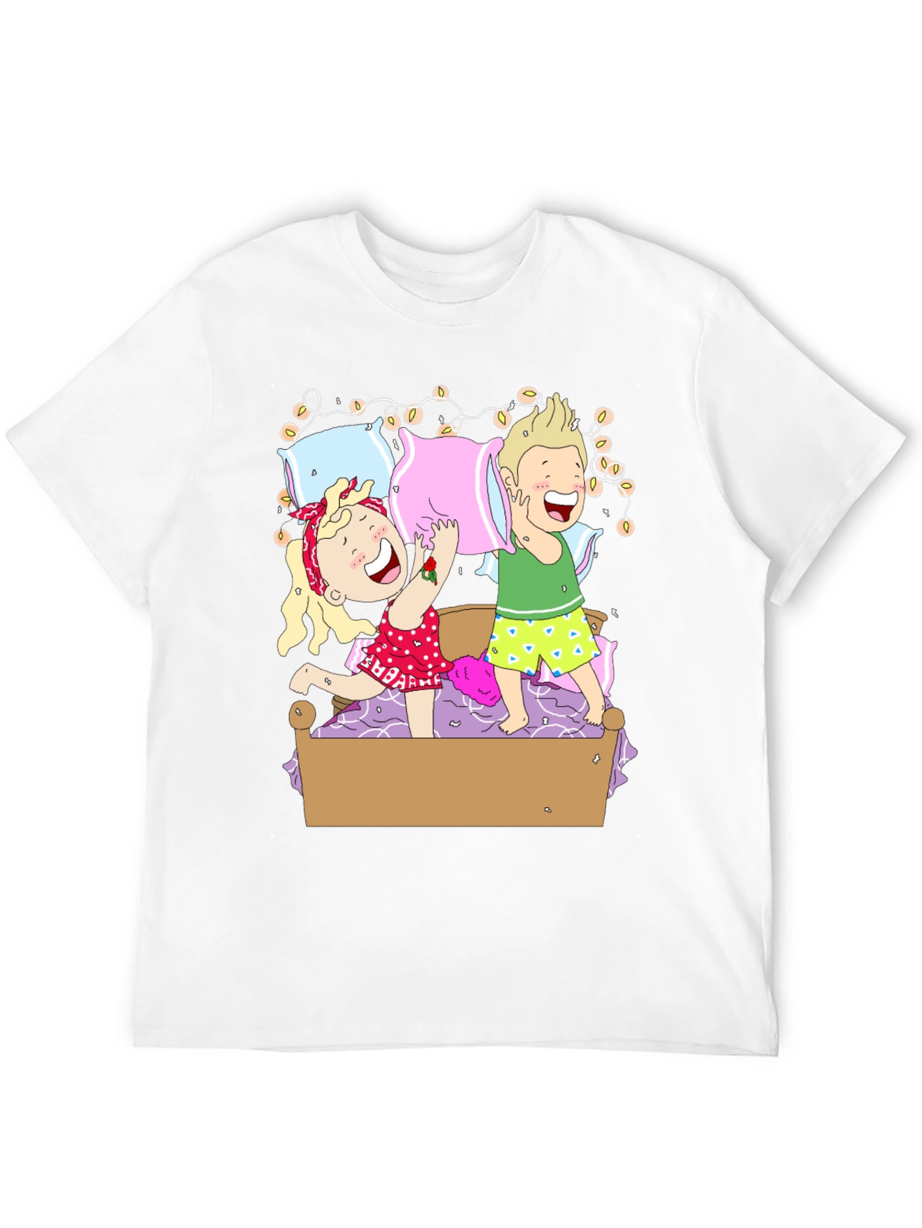 Black Pillow Fight T-Shirt view 12