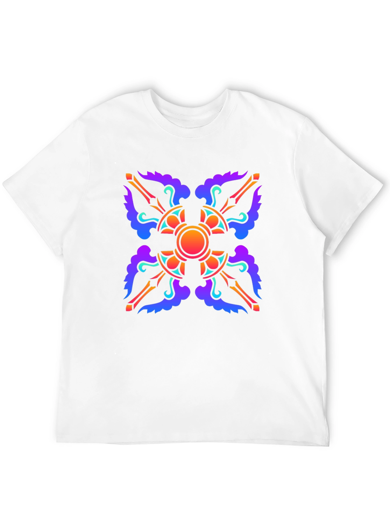 Black Vajra Graphic Tee - Bold Colorful Design on Black view 12