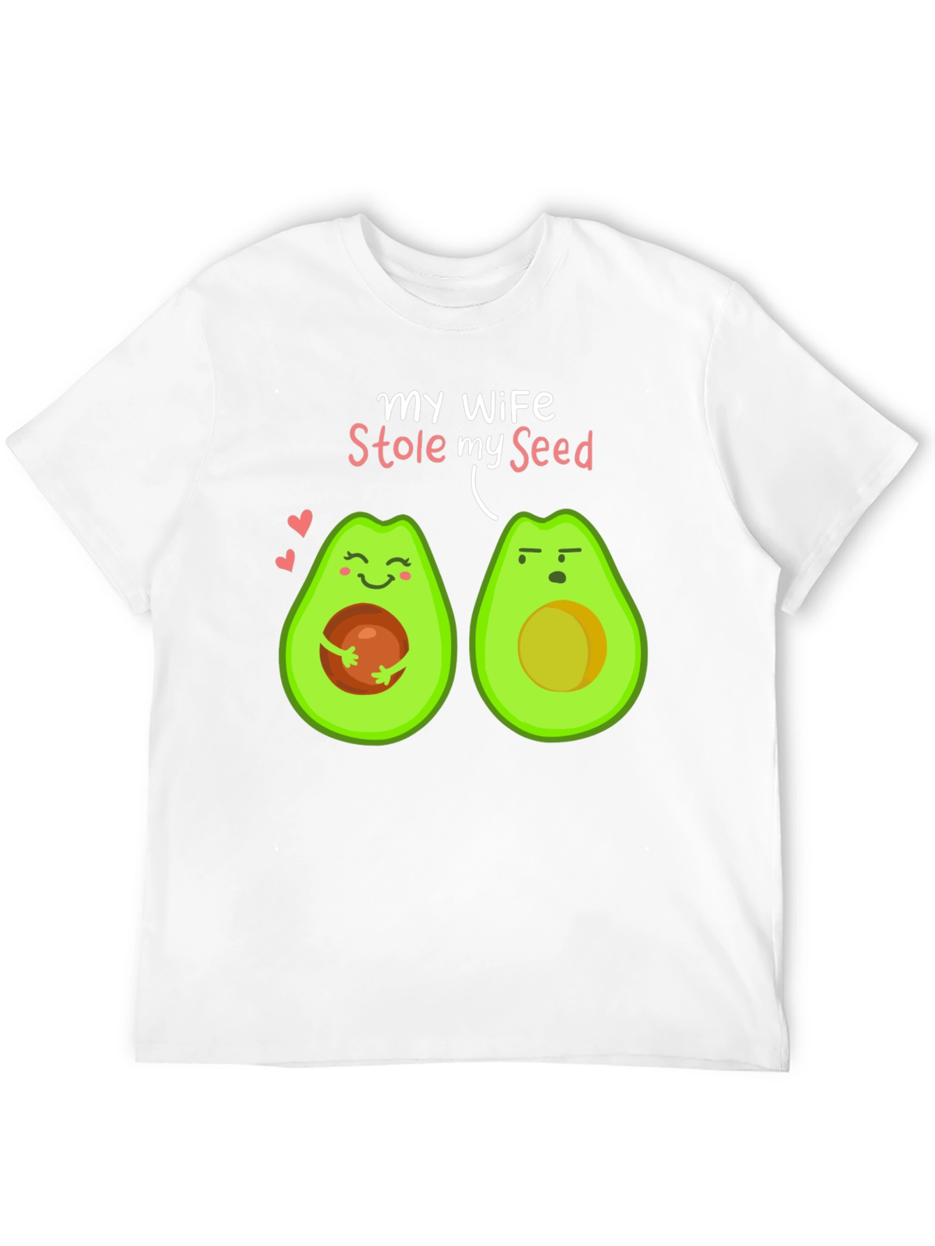 Black Funny Avocado Couple T-Shirt - My Wife Stole My Seed view 12