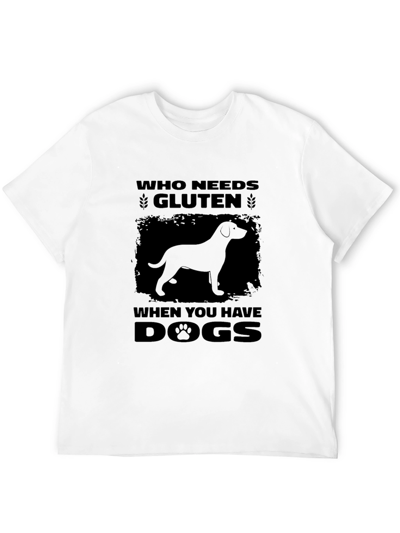 Black Gluten-Free Dog Lover T-Shirt view 12