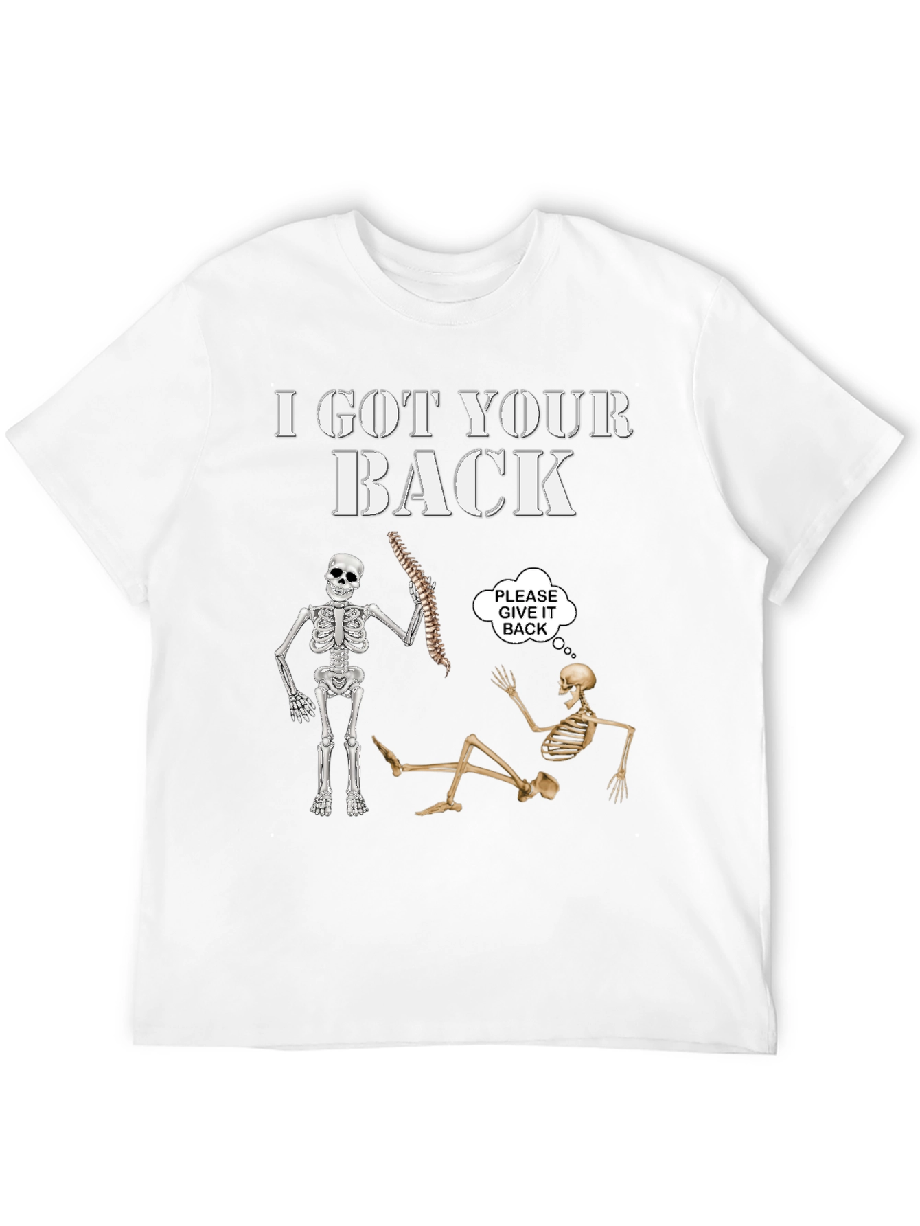 Black I Got Your Back Skeleton Graphic Tee view 12
