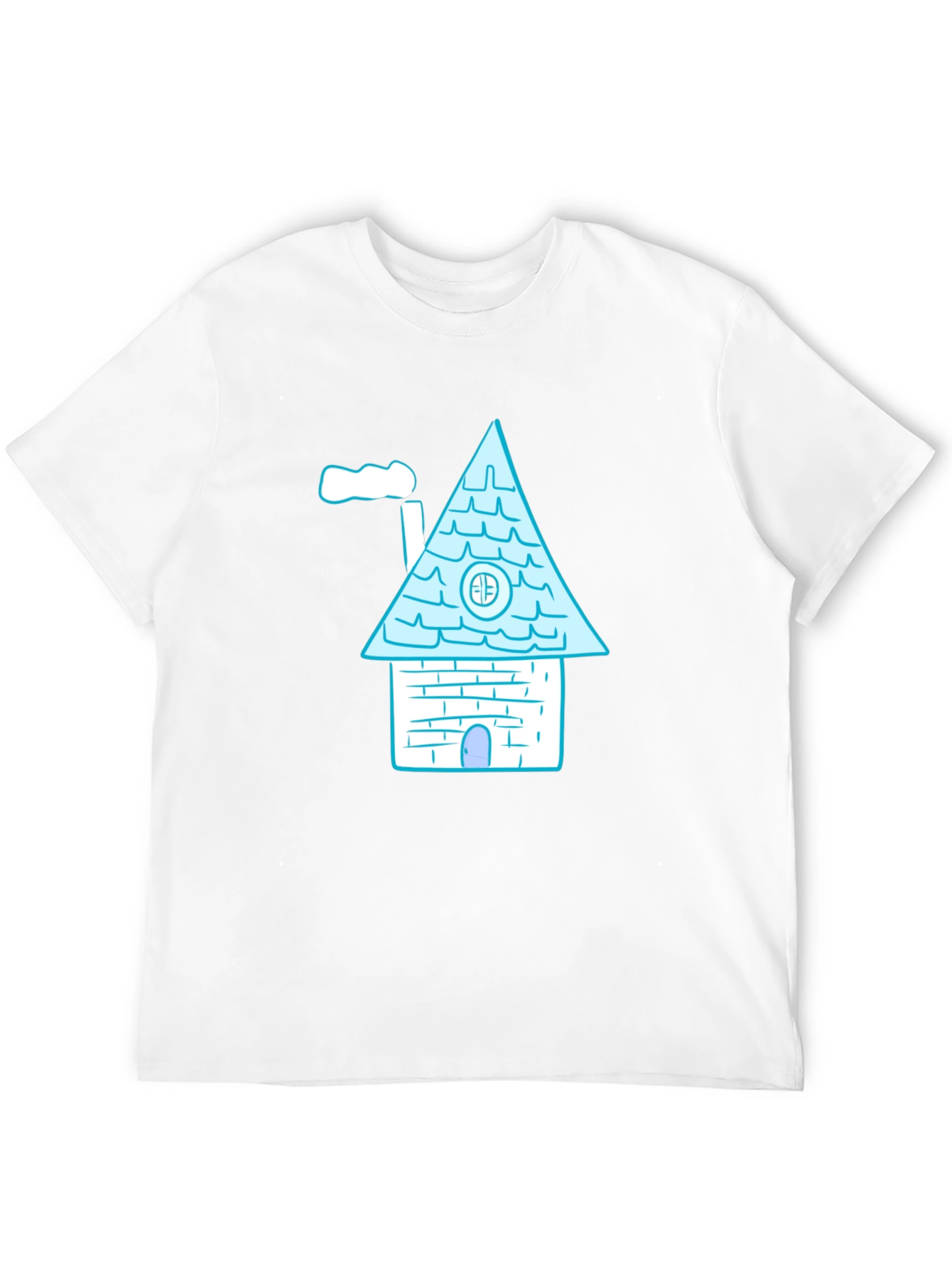 Black Whimsical House Graphic Tee - Black view 12