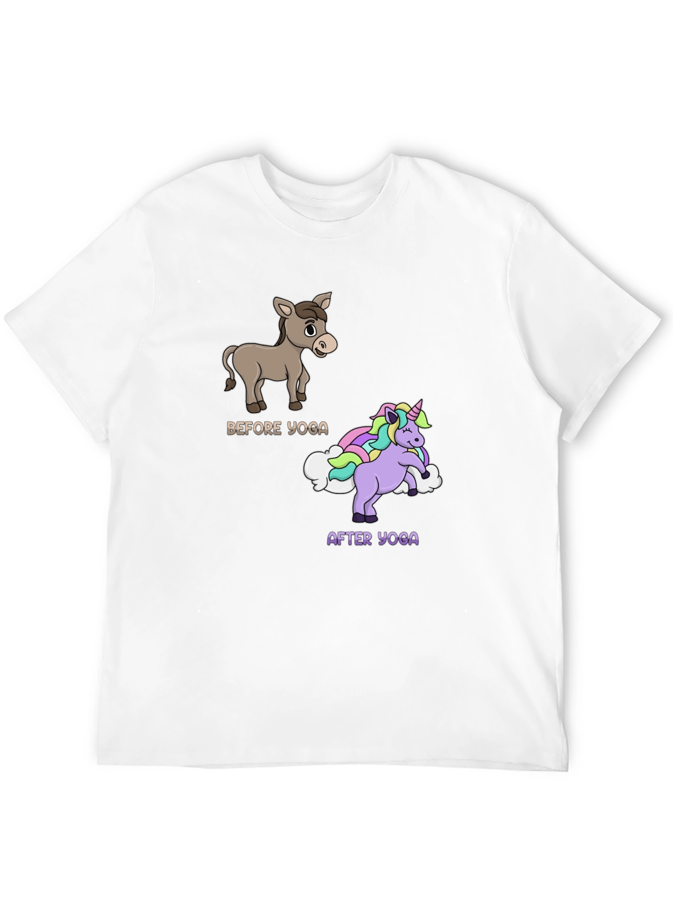 Black Yoga Donkey to Unicorn T-Shirt view 12