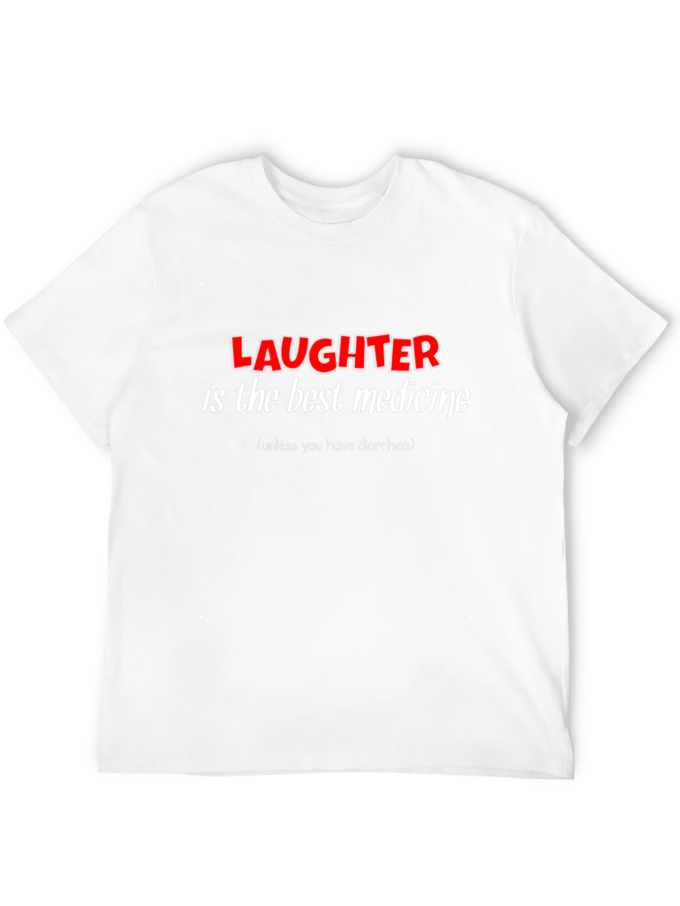 Black Humorous "Laughter is the Best Medicine" T-Shirt view 12
