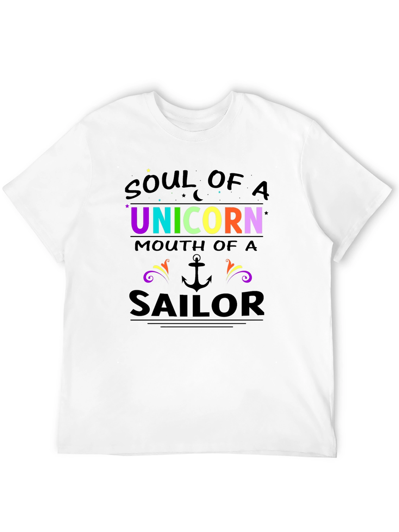 Black Soul of a Unicorn Sailor Graphic Tee view 12