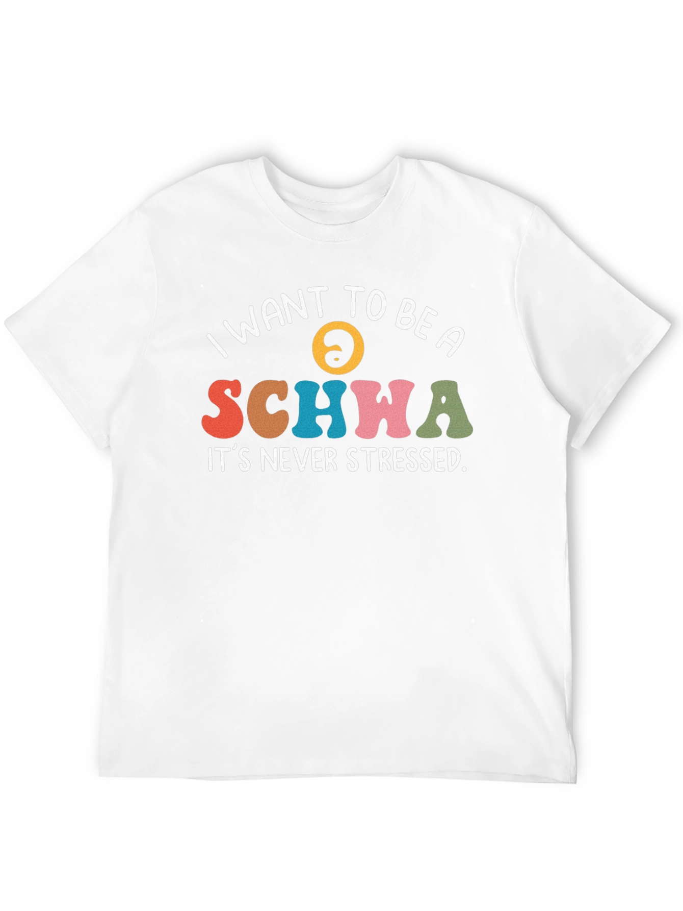 Black I Want To Be a Schwa Black T-Shirt view 12