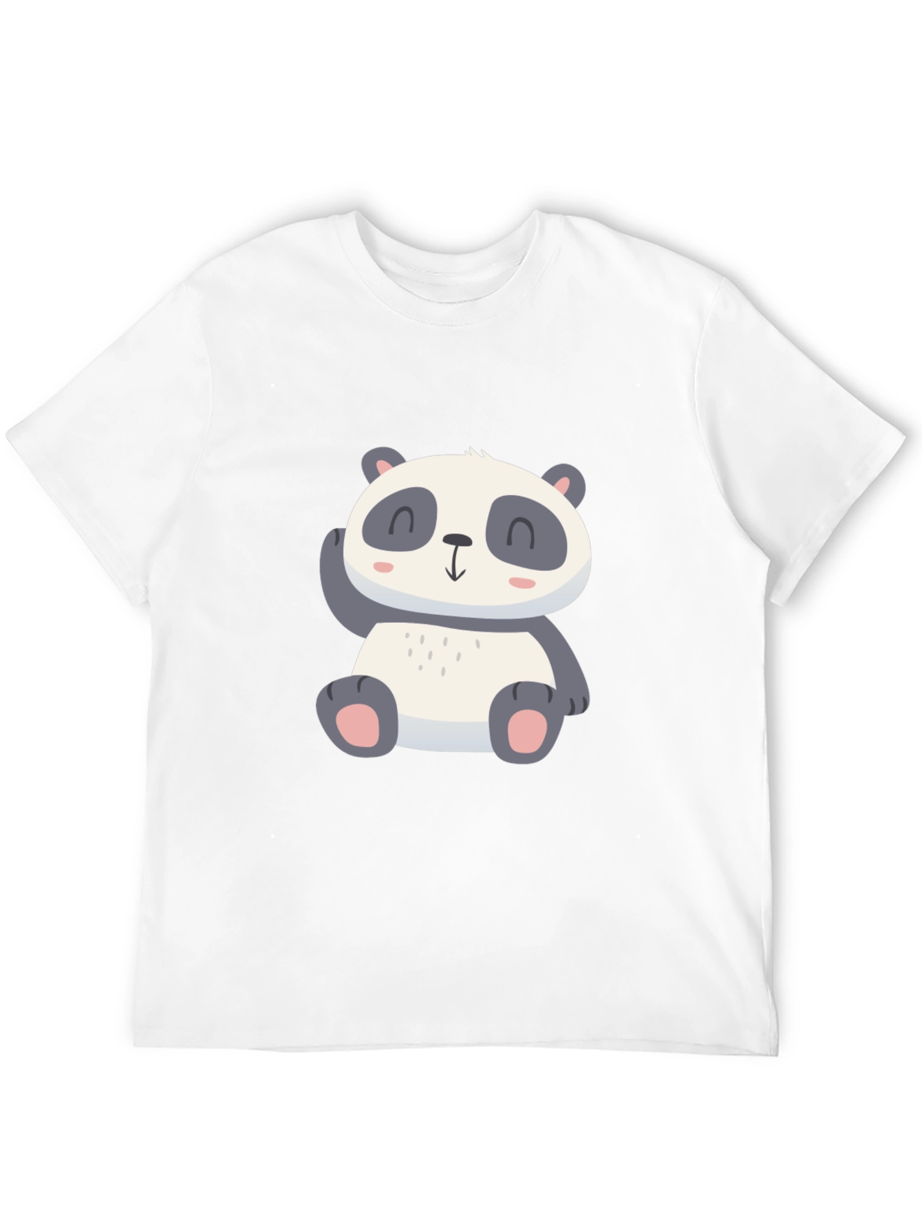 Black Cute Panda Graphic Tee - Soft Cotton Blend view 12