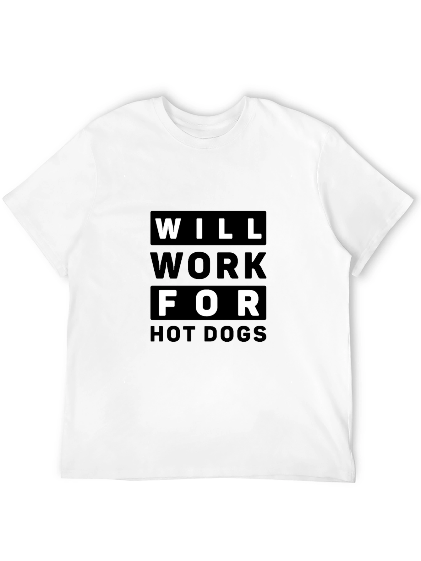 Black Will Work For Hot Dogs Graphic T-Shirt view 12