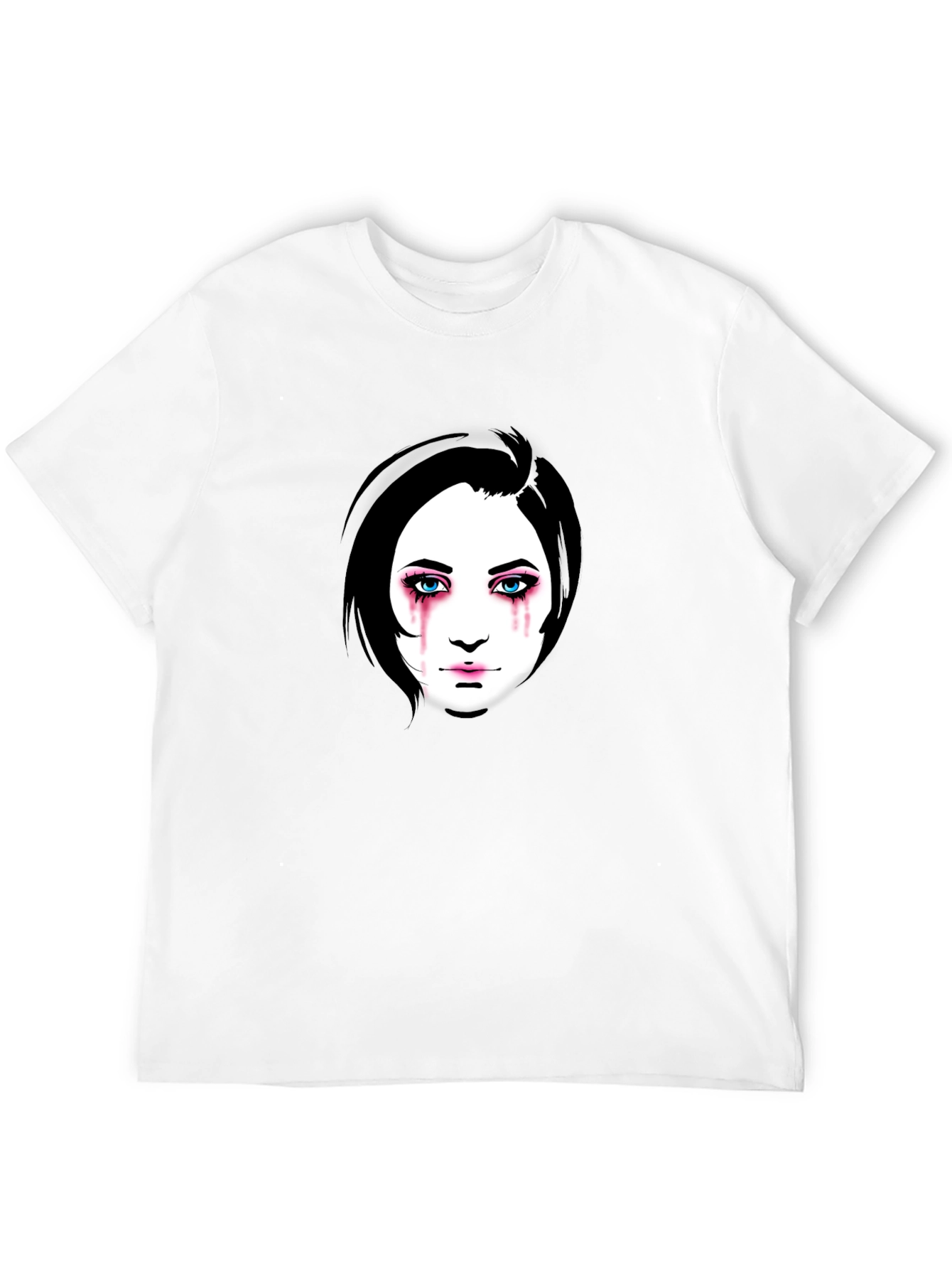 Black Emotional Portrait Graphic Black T-Shirt view 12