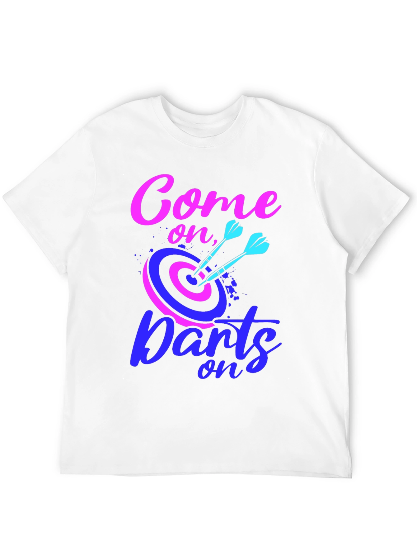 Black Come On Darts Graphic T-Shirt view 12