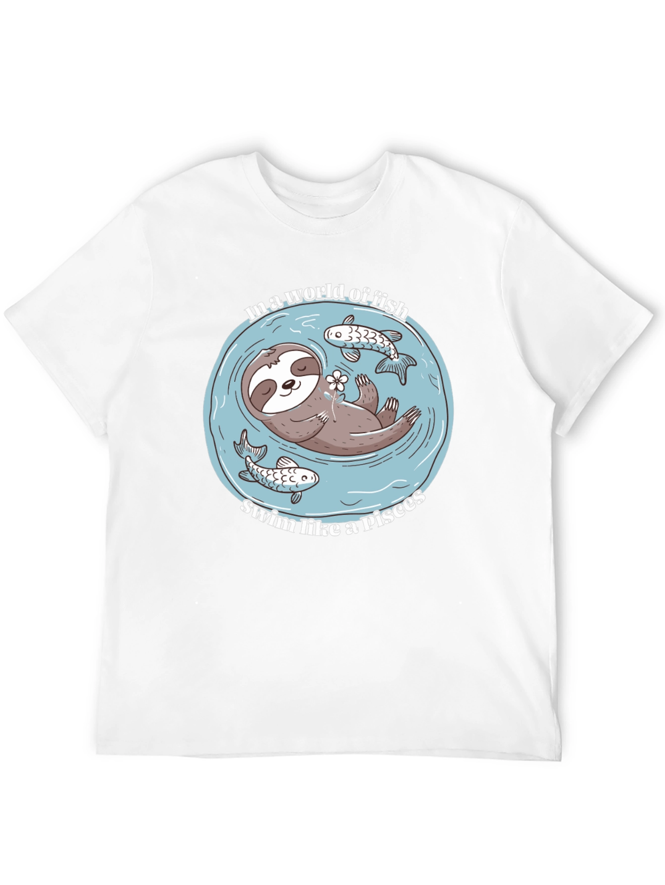 Black Sloth Pisces T-Shirt - In a World of Fish view 12