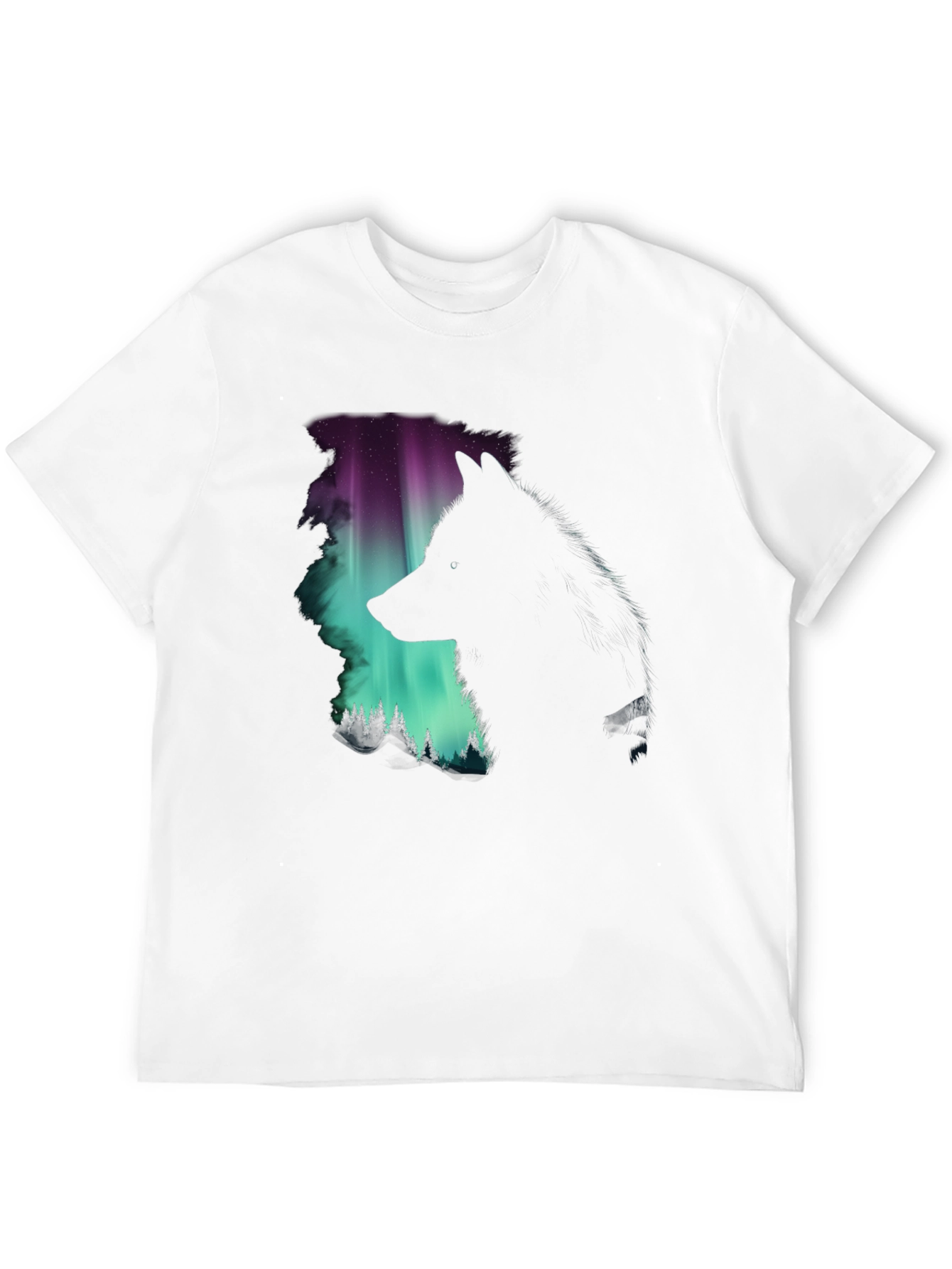 Wolf Aurora Graphic Tee - Nature's Embrace - 12