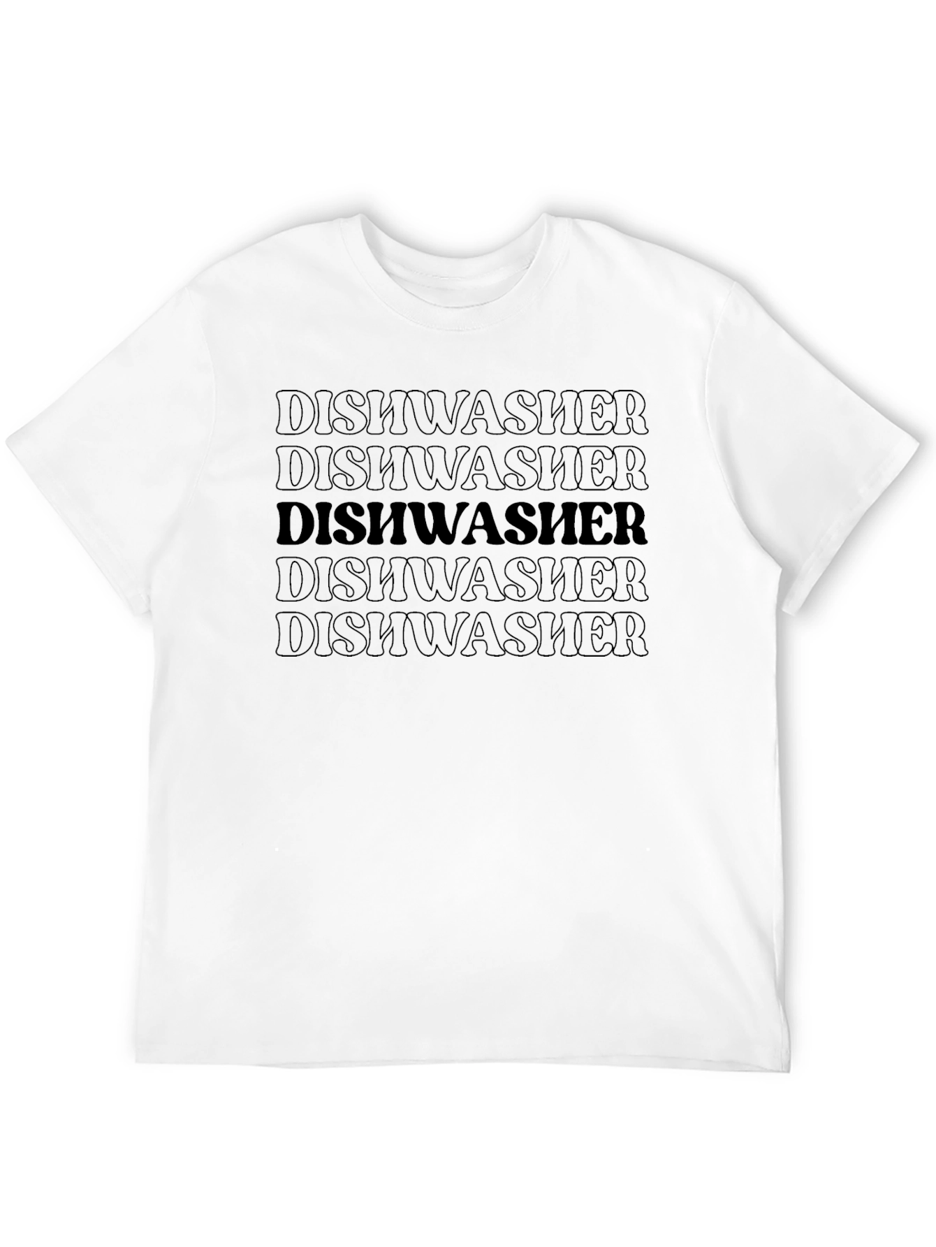 Black Dishwasher T-Shirt - Bold Graphic Tee view 12