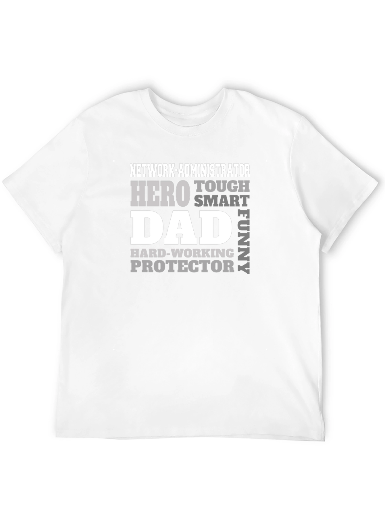 Black Network Admin Dad T-Shirt - Hero Protector Funny view 12