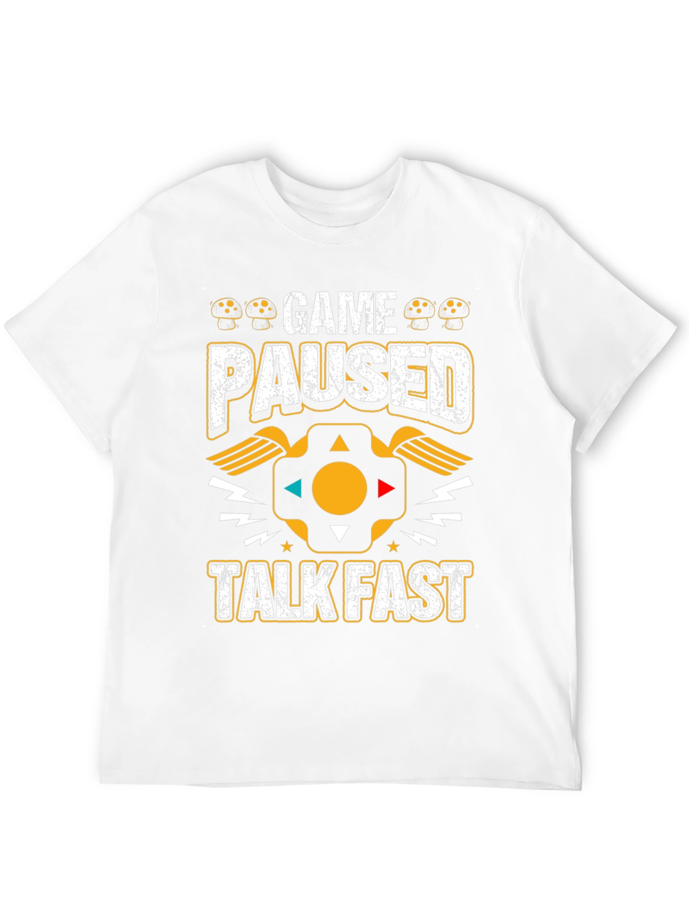 Black Game Paused Talk Fast T-Shirt view 12