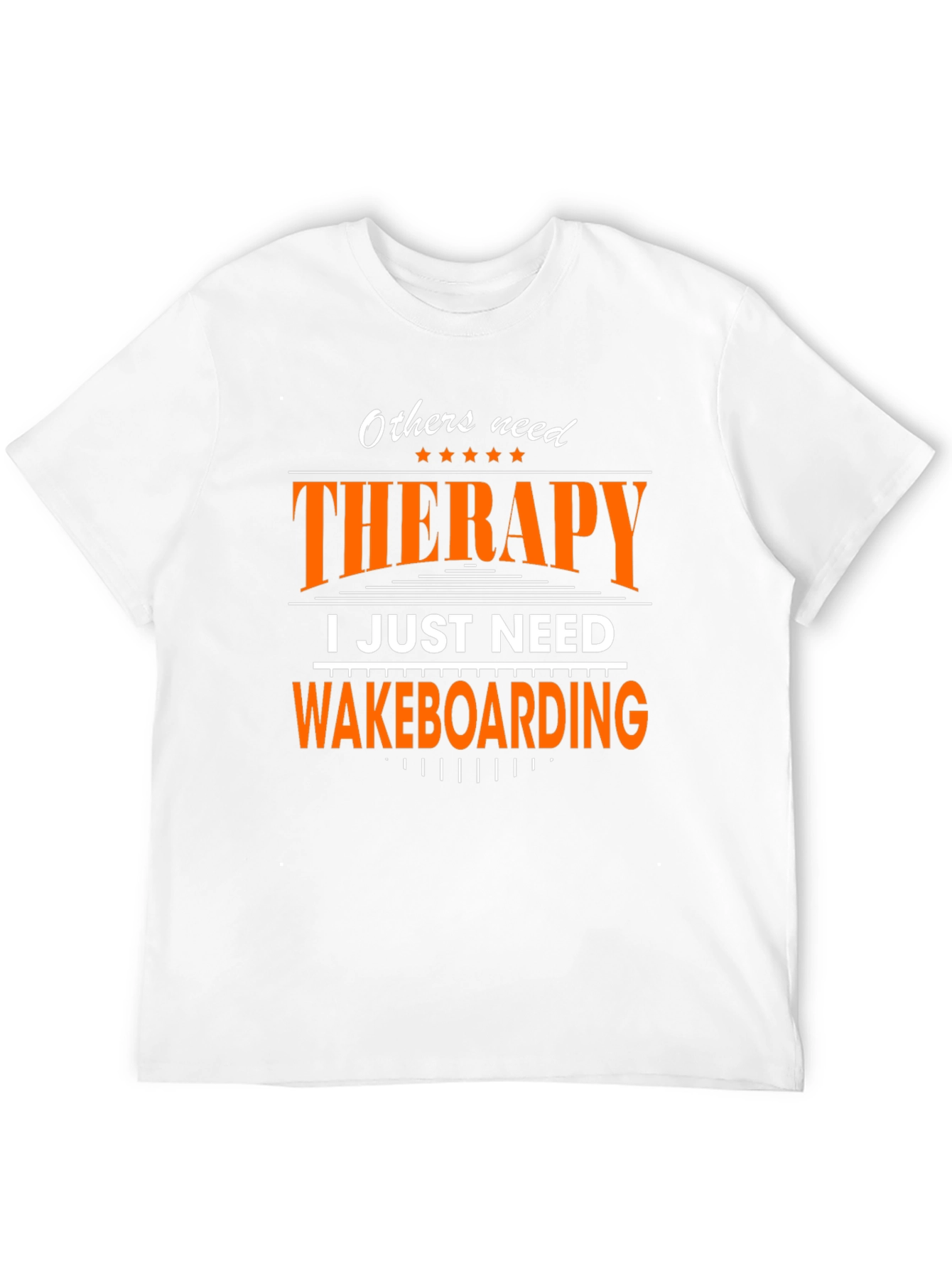 Black Wakeboarding Therapy T-Shirt - Funny Water Sports Tee view 12