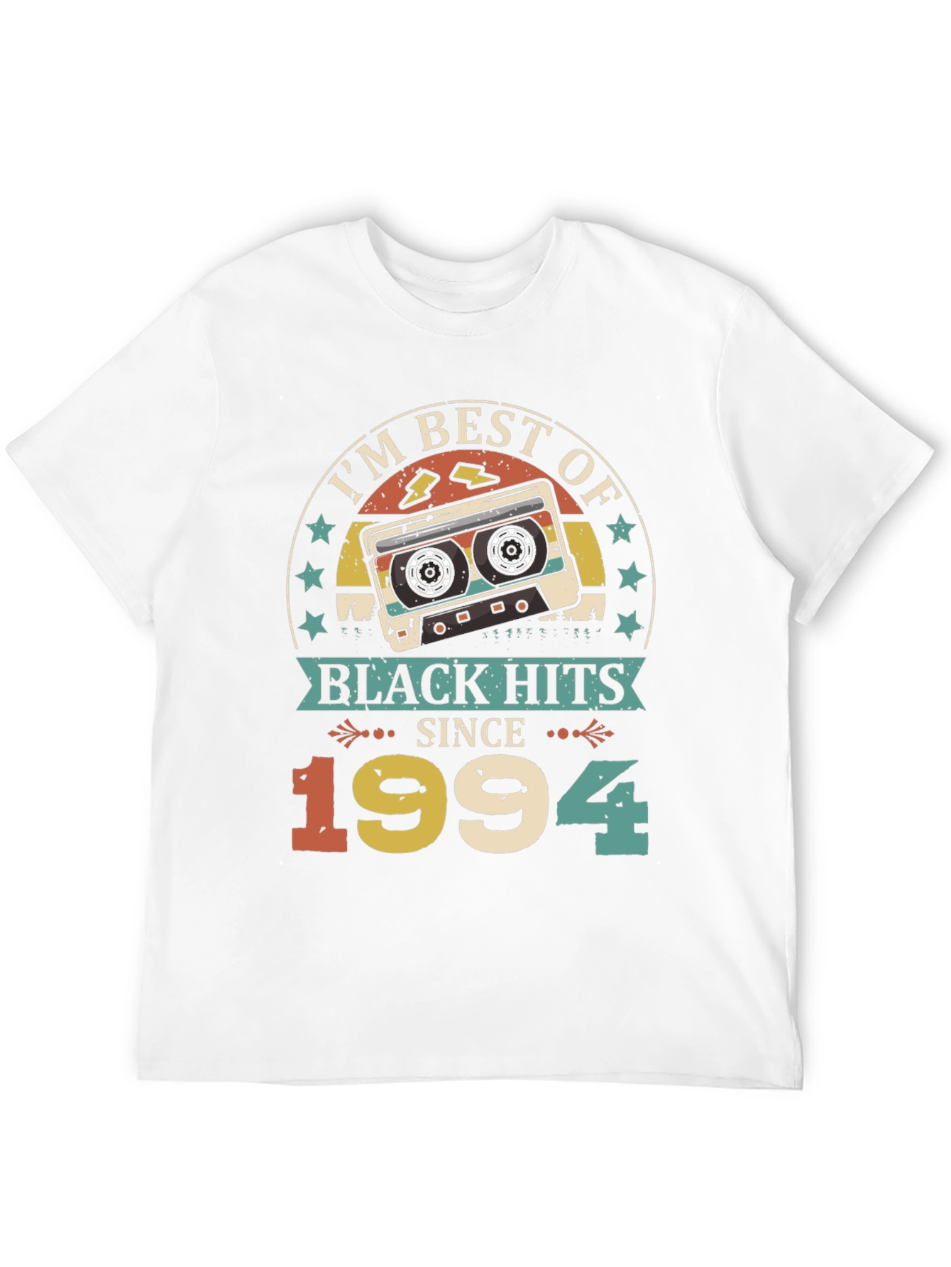 Black Best of Black Hits Since 1994 Retro Cassette T-Shirt view 12
