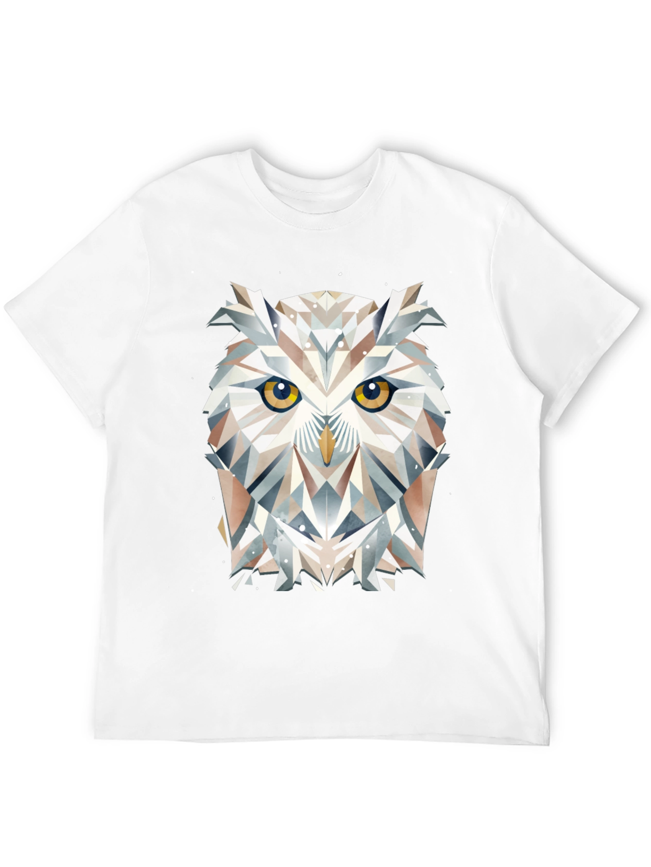 Black Geometric Owl Graphic Black T-Shirt view 12