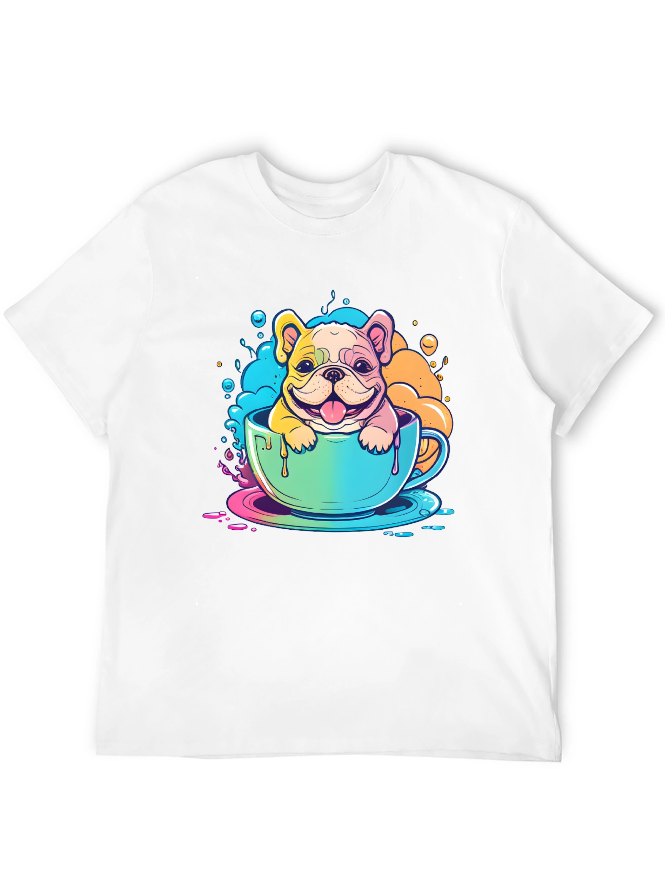 Black Dog in Cup T-Shirt - Cute Graphic Tee view 12