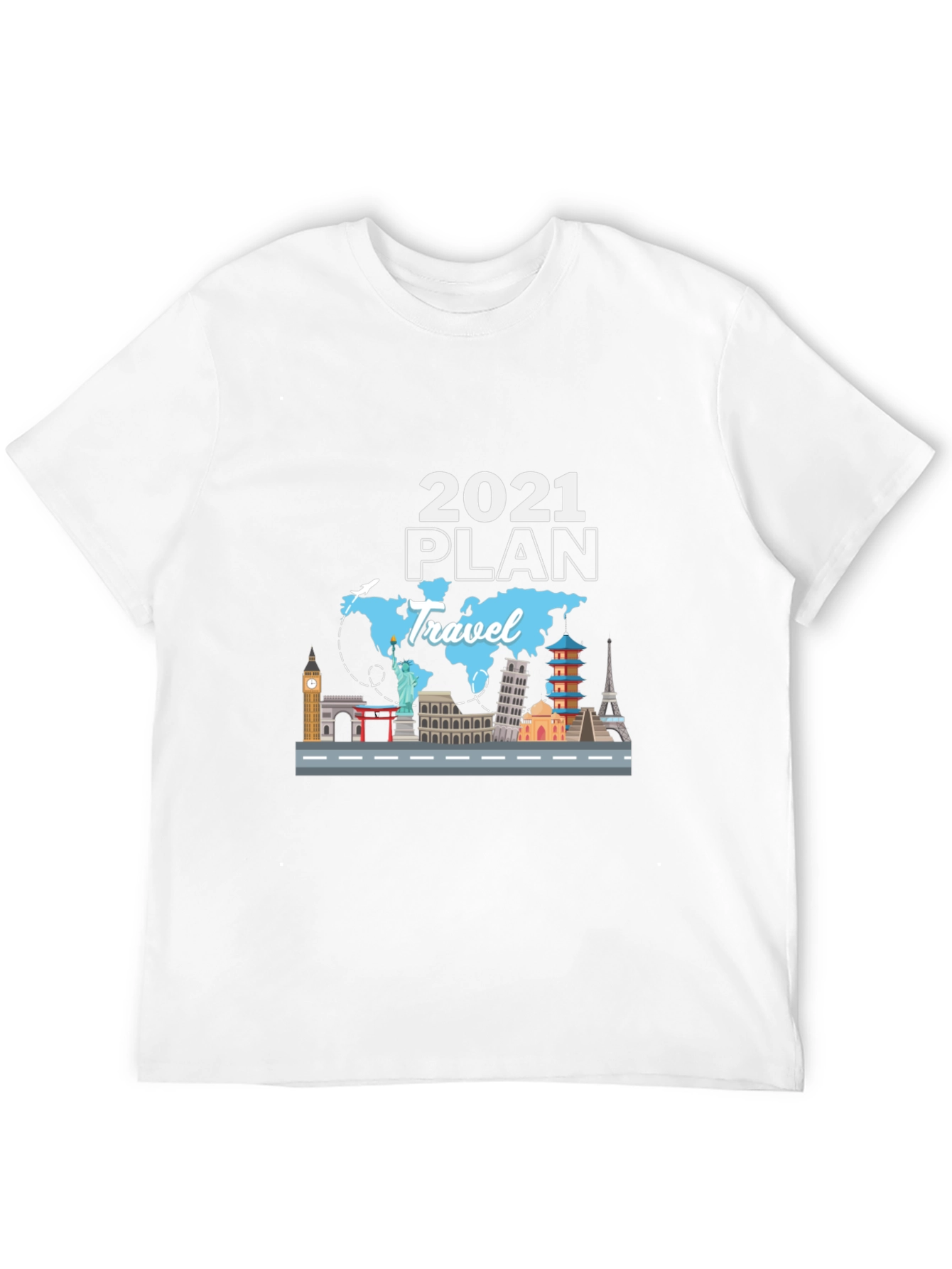 Black 2021 Travel Plan Black T-Shirt view 12