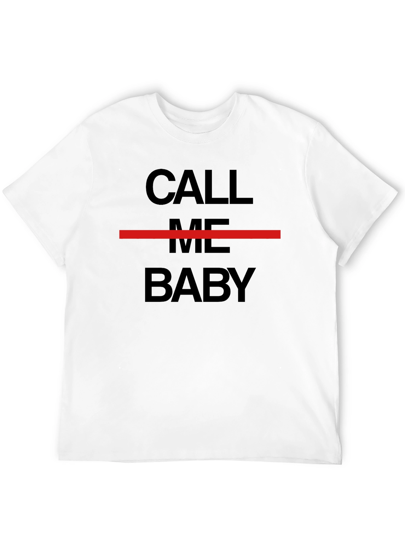 Black Call Me Baby Graphic Tee - Soft Cotton Casual T-Shirt view 12