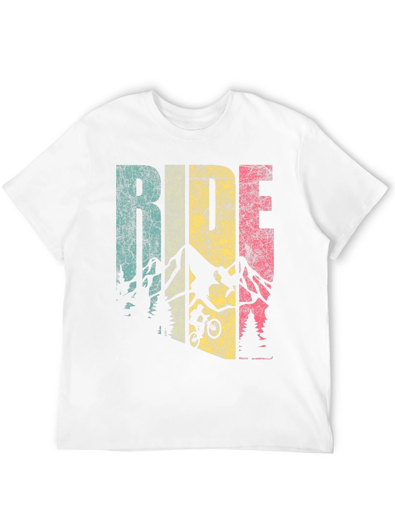 Black Retro Ride Mountain Bike Graphic Tee view 12