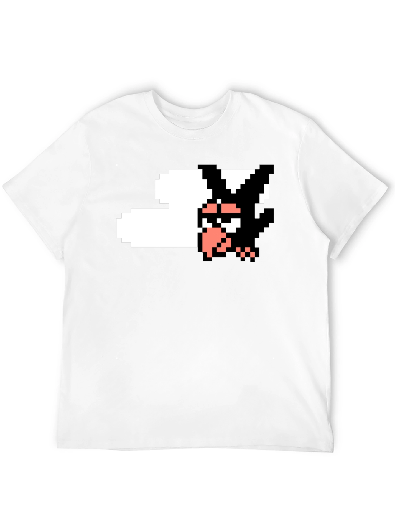 8-Bit Crow T-Shirt - Black Cotton Tee - 12