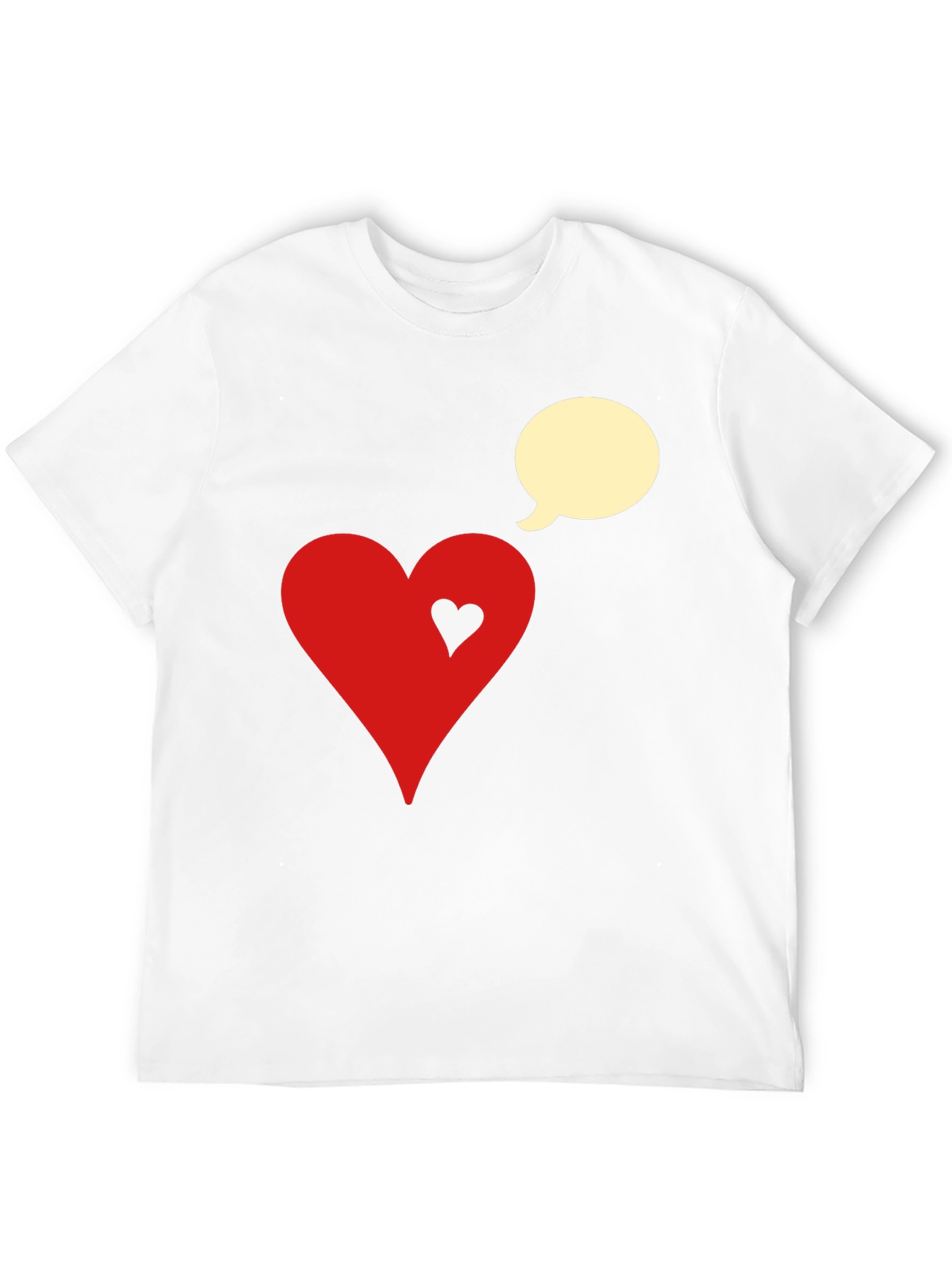 Black Heart & Bubble Graphic Tee - Black Cotton Blend view 12