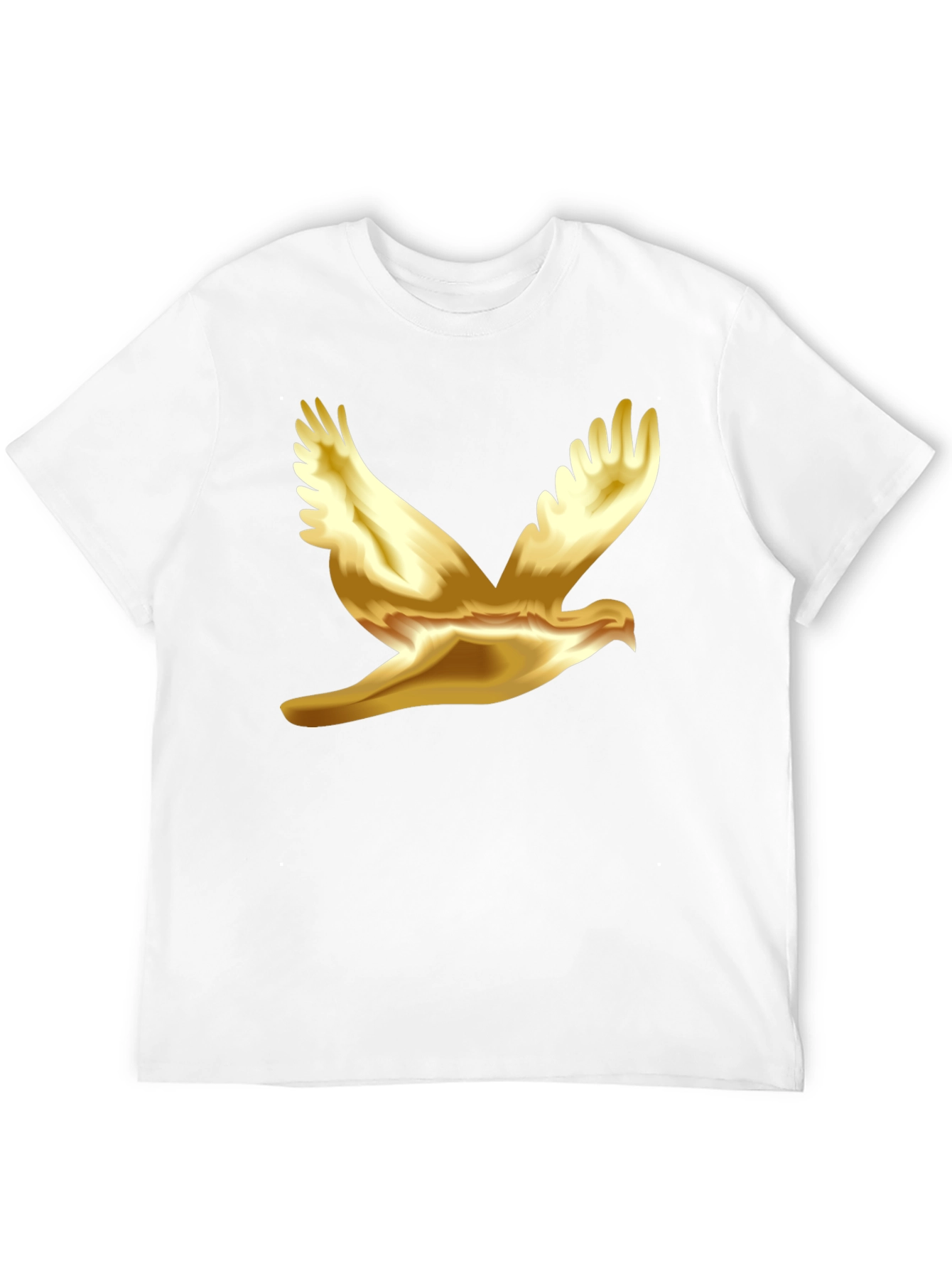Black Golden Dove Graphic Black T-Shirt view 12