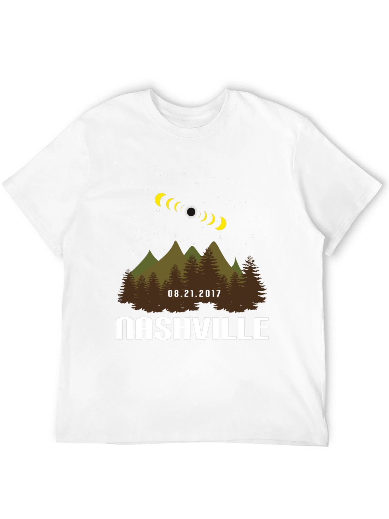 Black Nashville Eclipse T-Shirt: Total Solar Eclipse Souvenir view 12