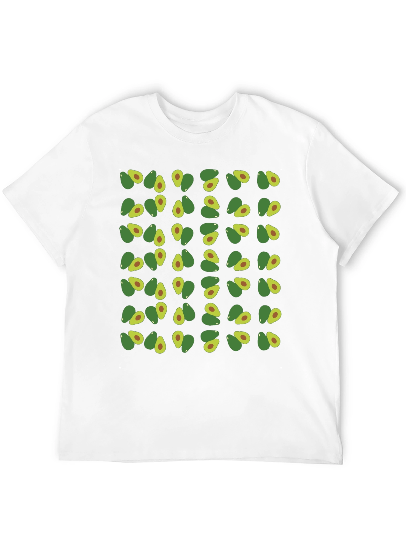 Black Avocado Pattern T-Shirt - Trendy & Comfortable view 12