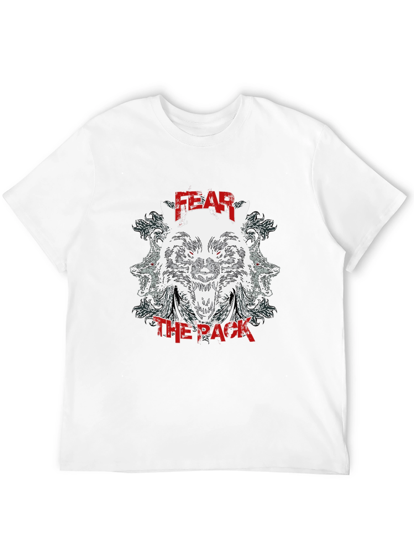 Black Fear The Pack Wolf Graphic T-Shirt view 12