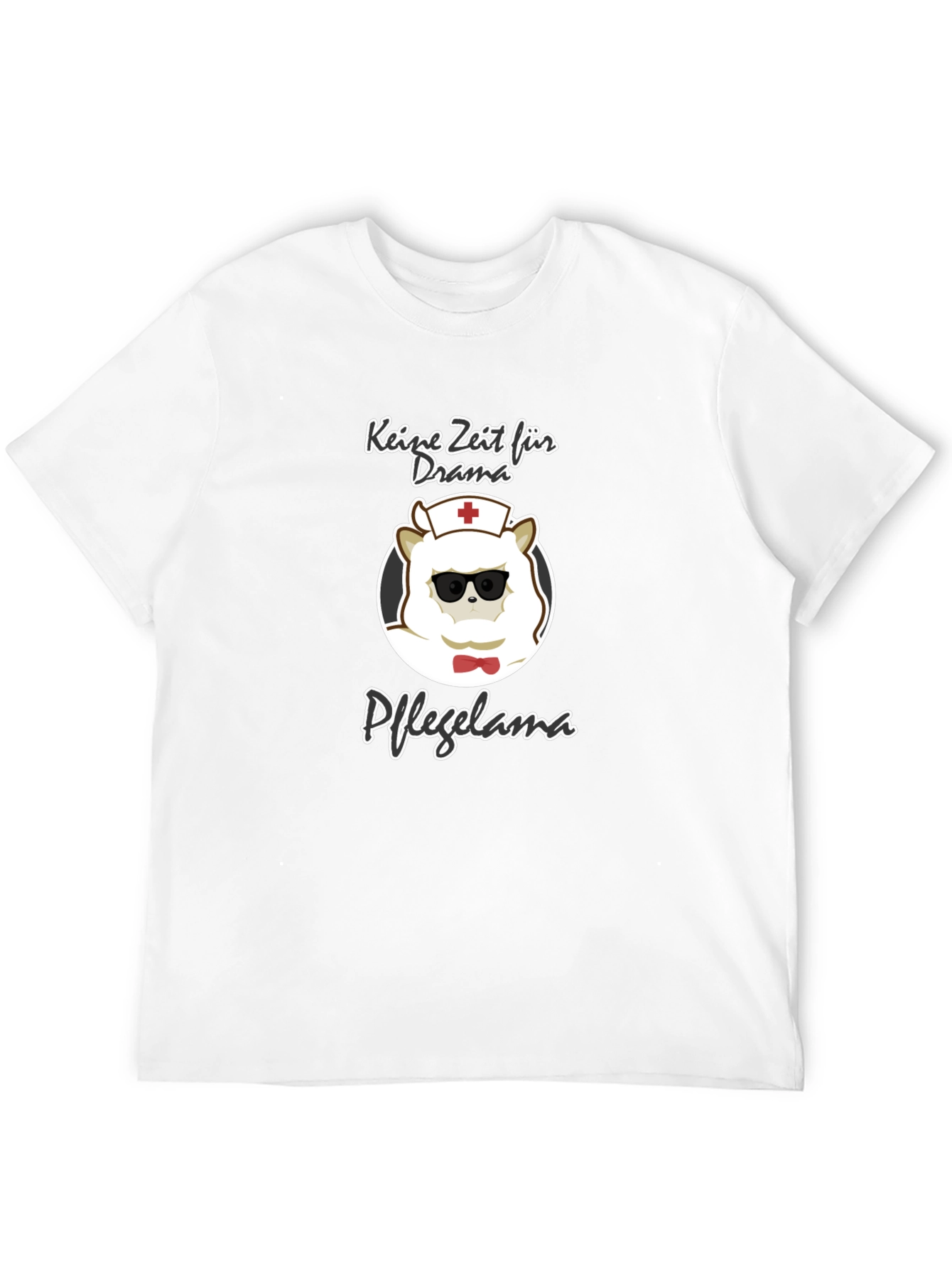 Black Nurse Llama T-Shirt: No Time For Drama, Just Care! view 12