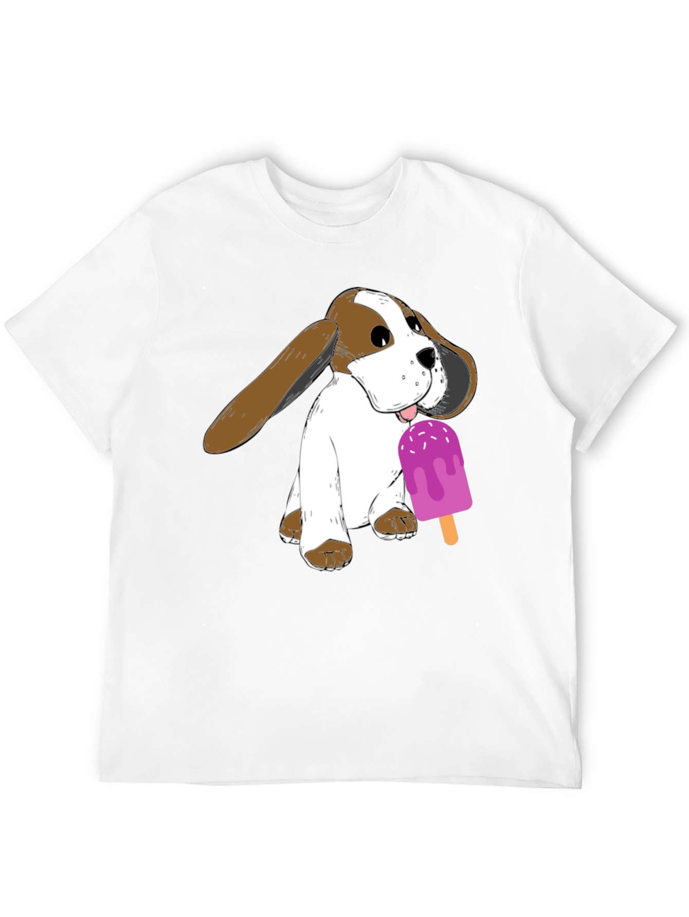 Black Dog with Popsicle Graphic T-Shirt - Black view 12